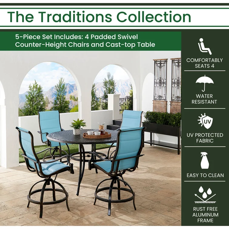 Mikenzie 4 - Person Round Outdoor Dining Set with Cushions