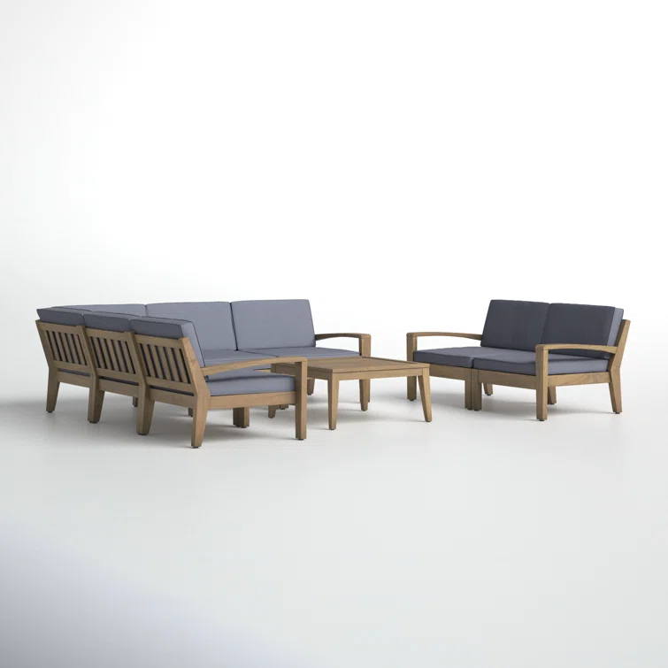 Poe 6 - Person Outdoor Seating Group with Cushions