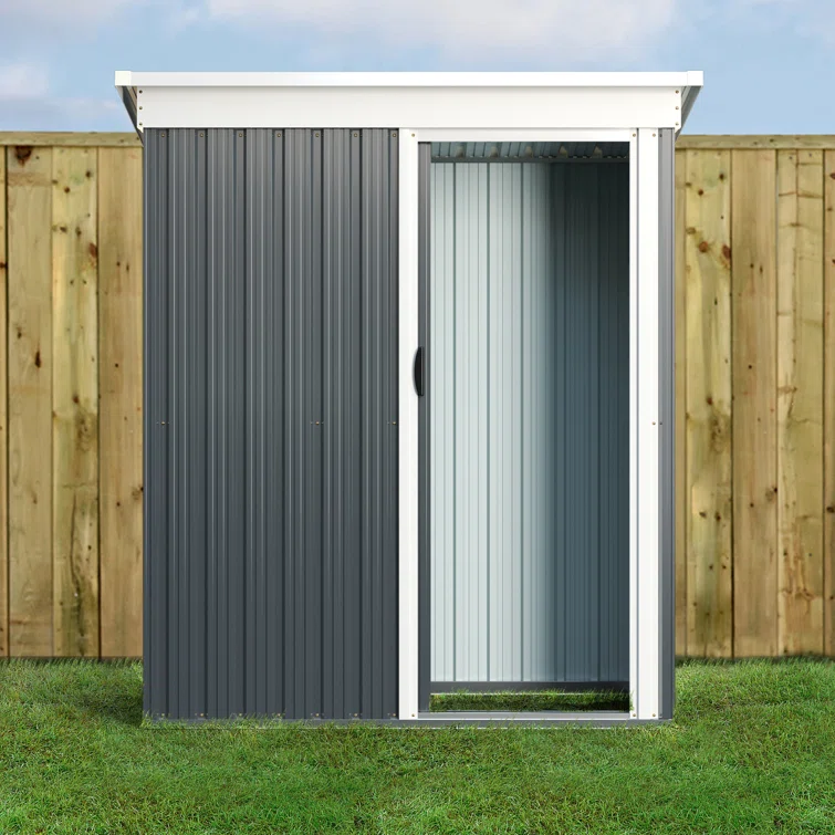 5 ft. W x 3 ft. D Metal Lean-To Storage Shed