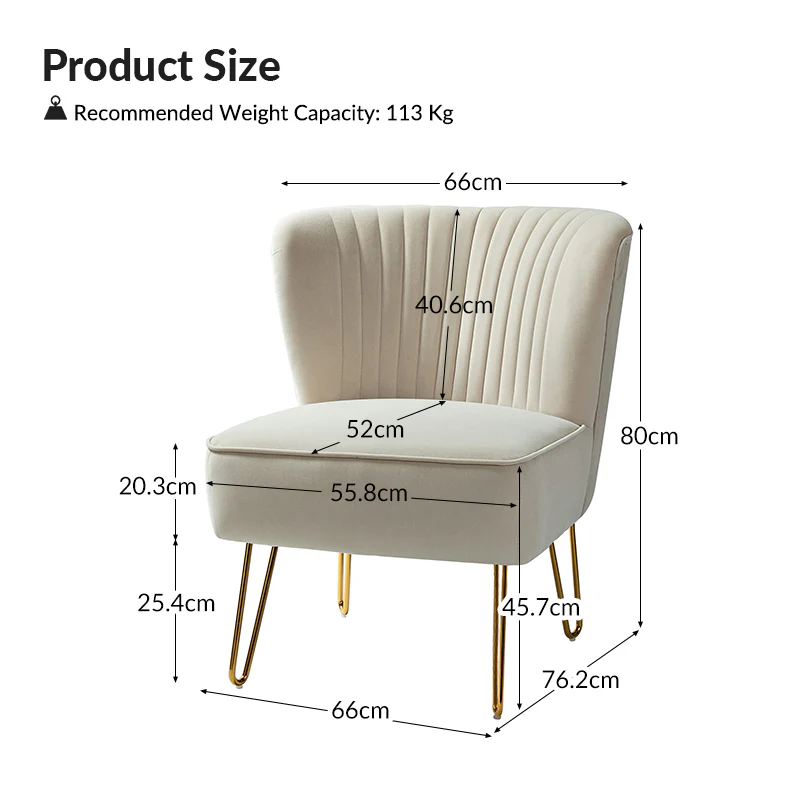 Ainhoa Velvet Tufted Back Side Chair