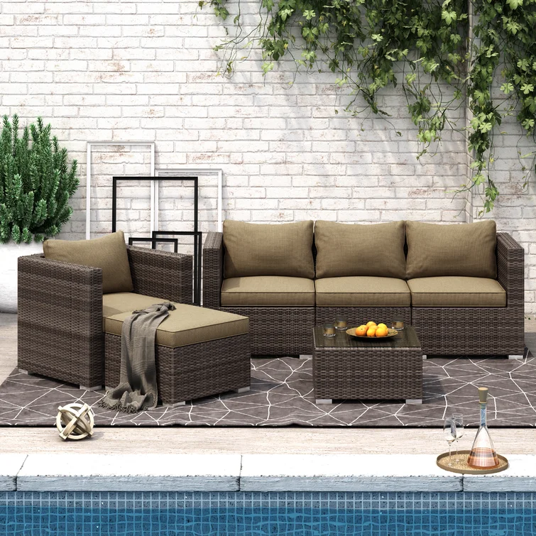 Kristiana 5 - Person Outdoor Seating Group with Cushions