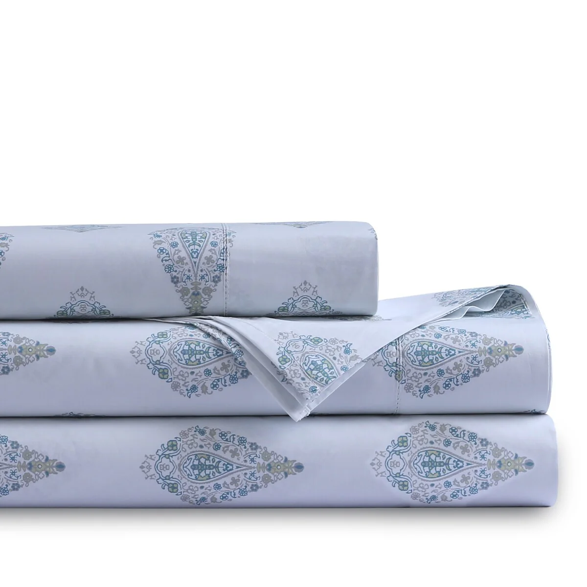 Tribeca Living Organic Cotton 400 Thread Count Percale Extra Deep Pocket Sheet Set