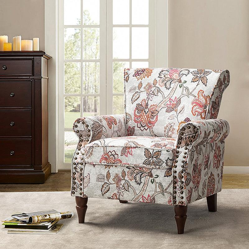 Artemisa Modern Floral Pattern Upholstered Armchair