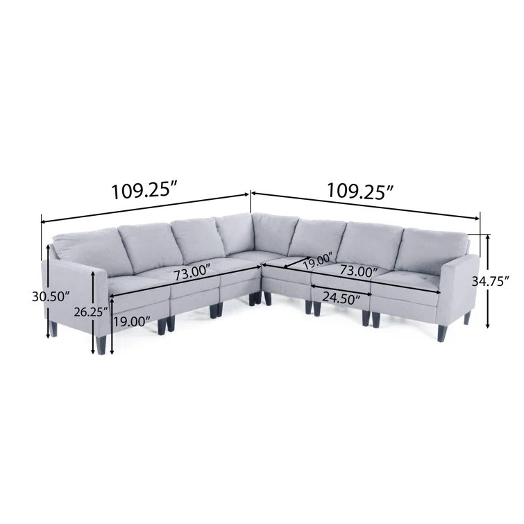 Swick 7 - Piece Upholstered Sectional