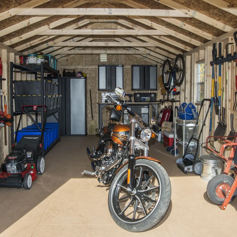 Manhattan 12 ft. W x 24 ft. D Wood Storage Shed