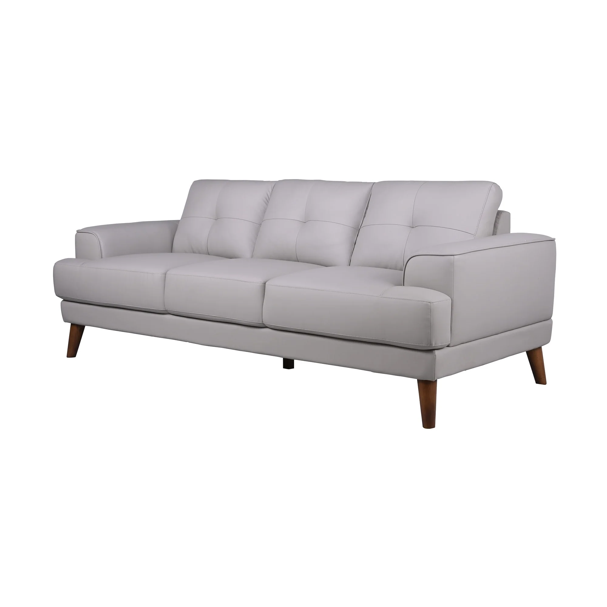 Porter Designs Anzio Transitional Top Grain Leather Sofa, Cream