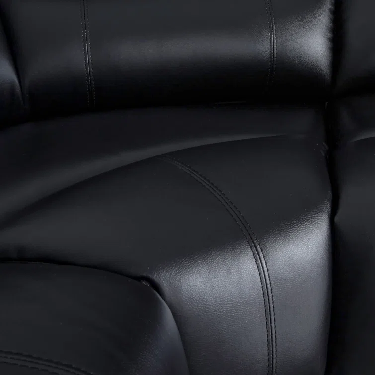 Donnivin 109" Wide Faux Leather Reversible Reclining Corner Sectional