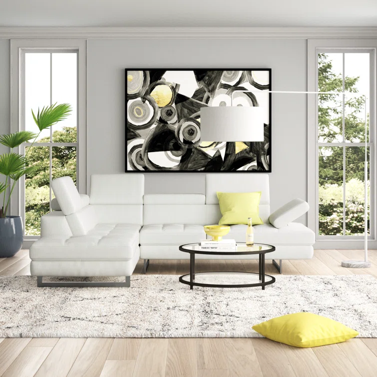 2 - Piece Leather Sectional