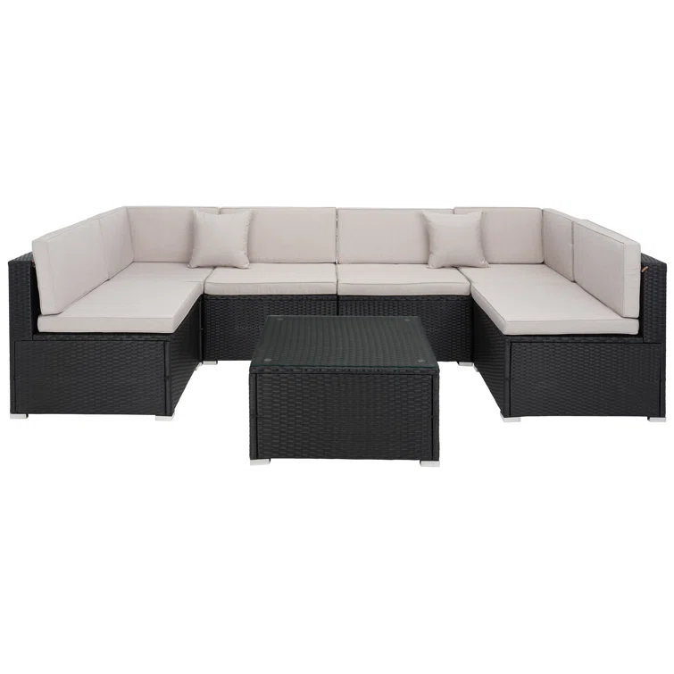 Azrien 6 - Person Outdoor Seating Group with Cushions