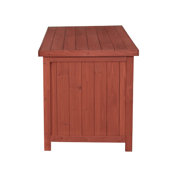 Leisure Season 50'' W 12 Gallons Water Resistant Solid Wood Deck Box in Brown