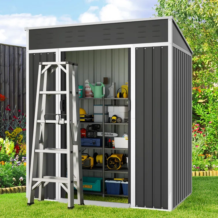 Color 6 ft. W x 4 ft. D Metal Storage Shed