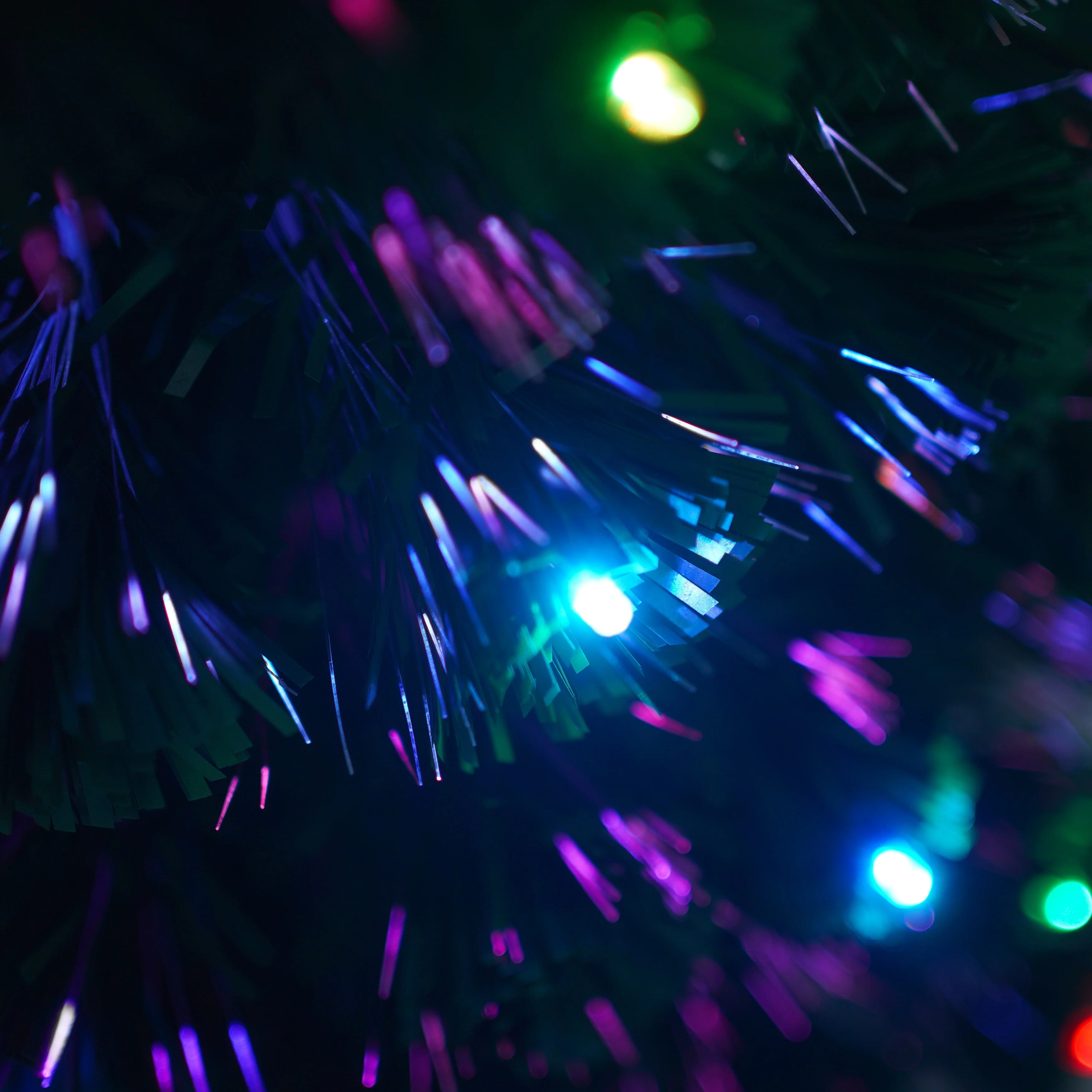 4-Piece Fiber Optic Christmas Tree Set with Entrance Trees, Garland & Wreath