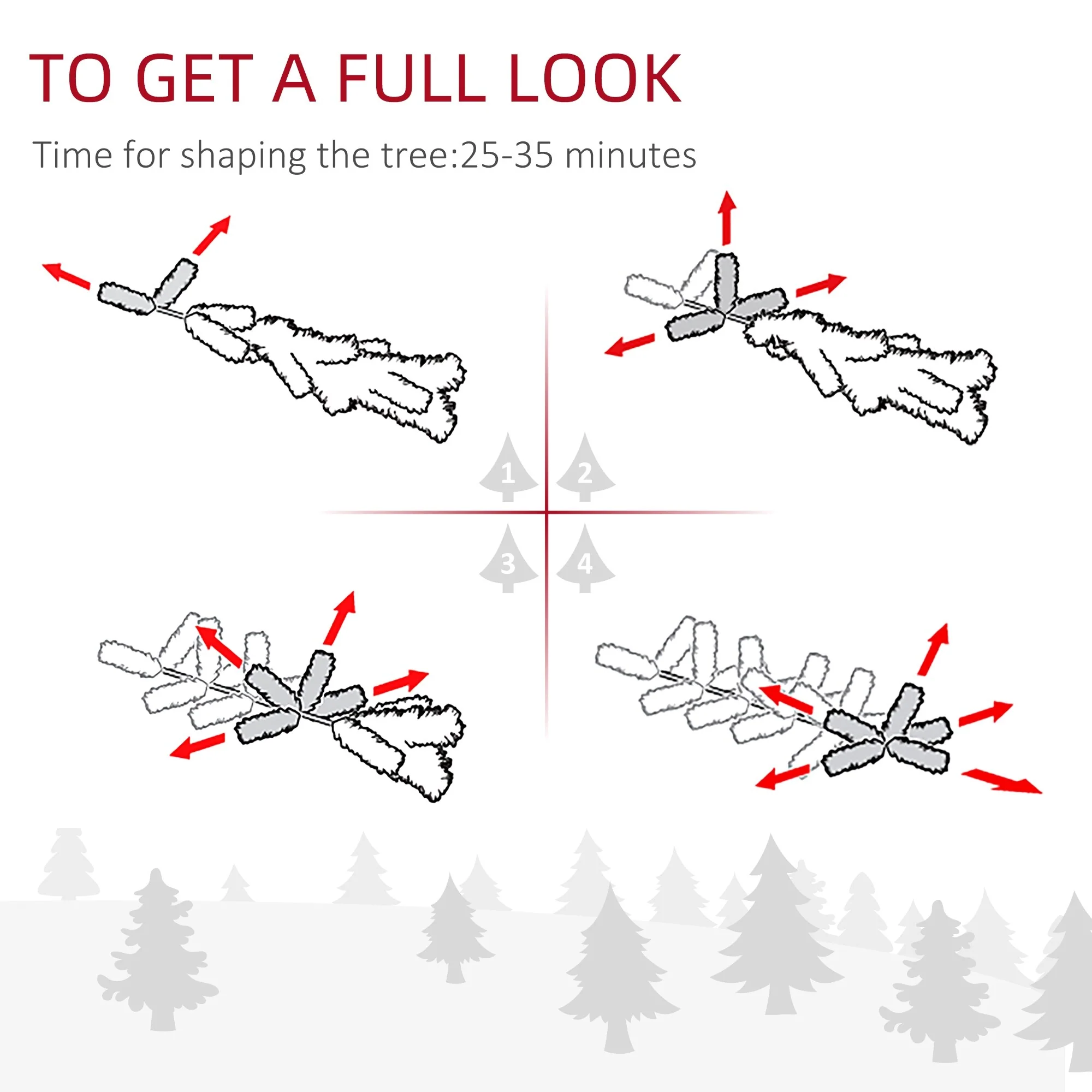 Slim Pre-Lit Snow-Flocked Douglas Fir Christmas Tree with Warm White LED Lights and Tips - 6ft/7.5ft/9ft Options