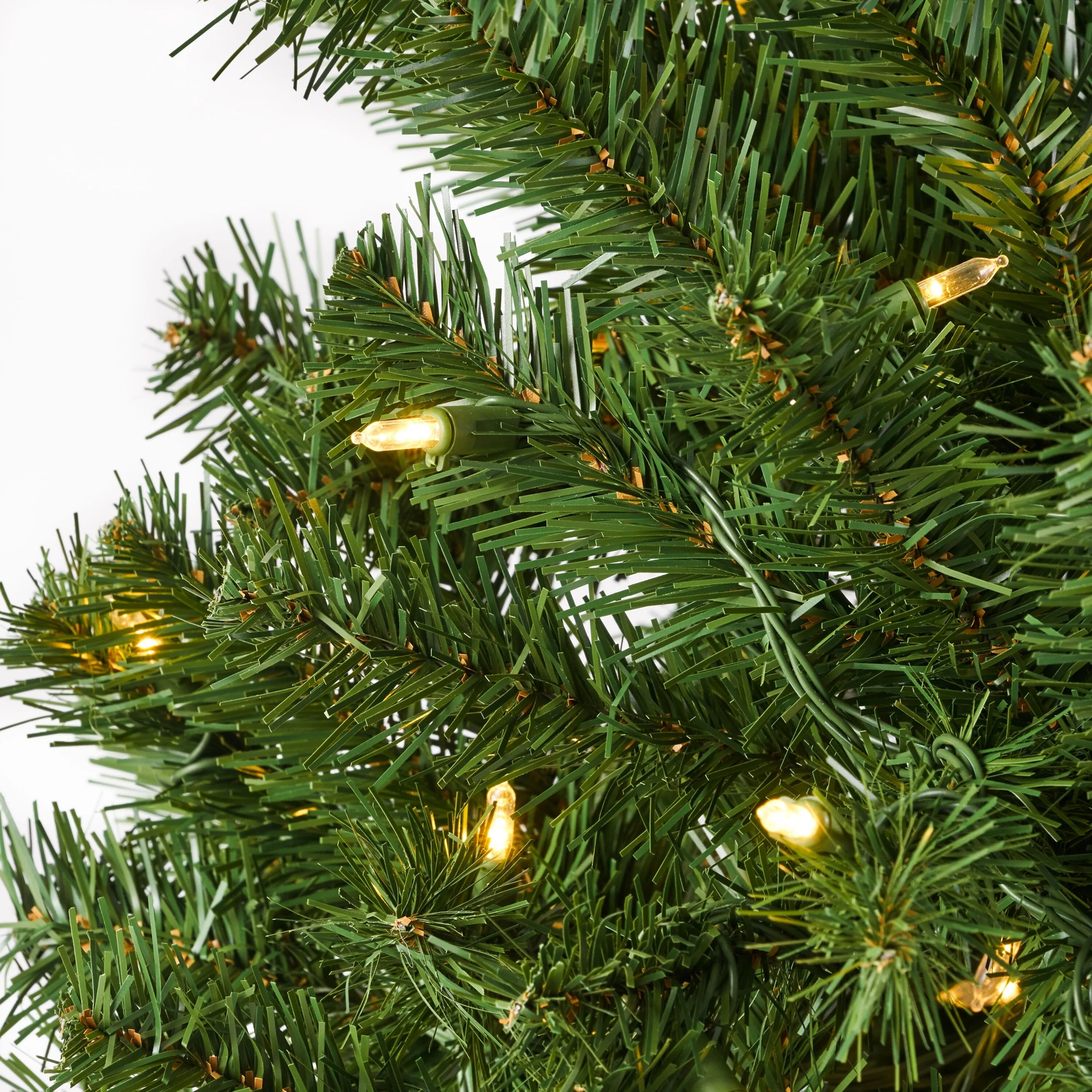 Eco-Friendly 4.5FT Pre-Lit Artificial Christmas Tree with 200 Clear LED Lights, Perfect for Small Spaces