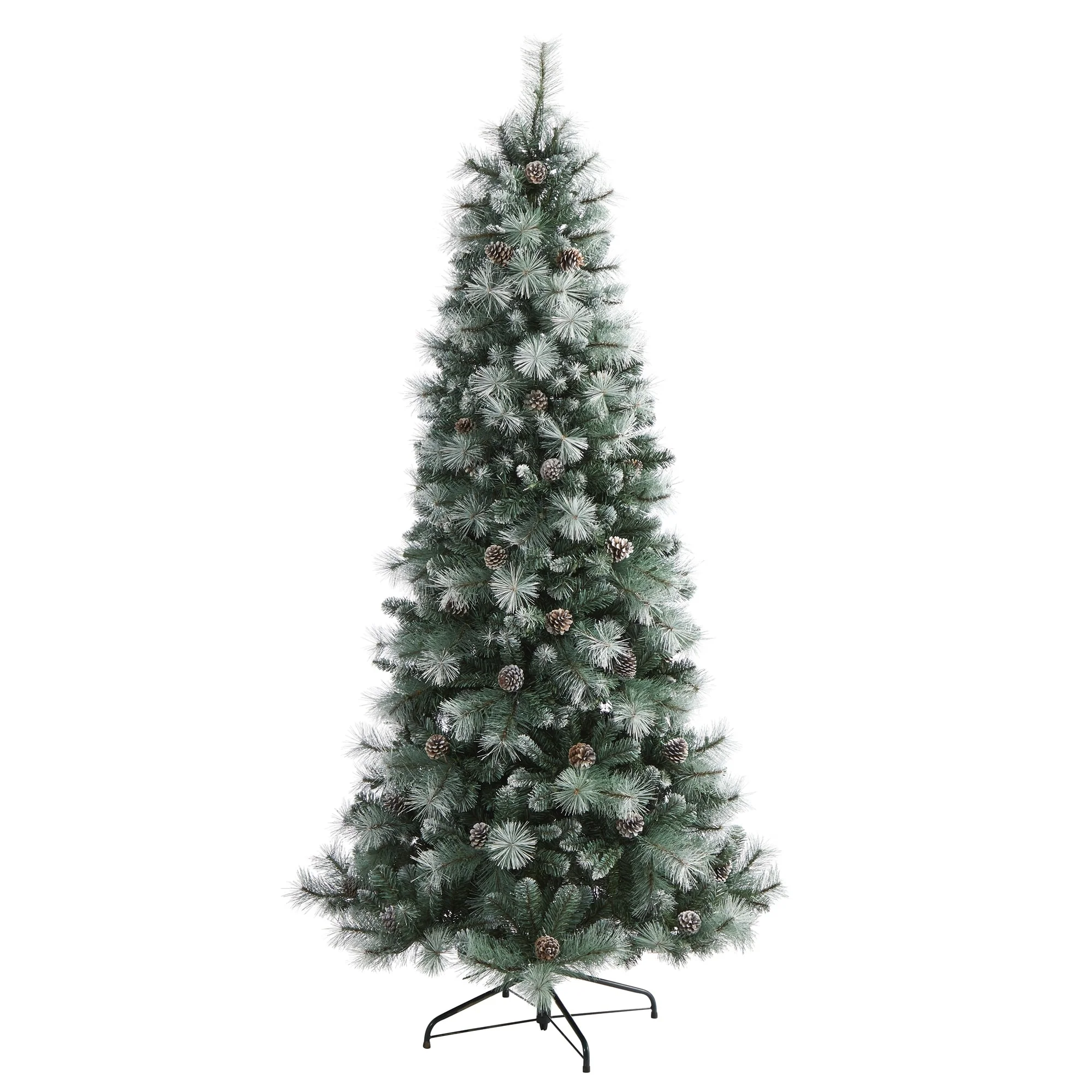 7’ Pre-Lit Brit Columbia Pine Artificial Christmas Tree, Clear LED Lights - 7 Foot
