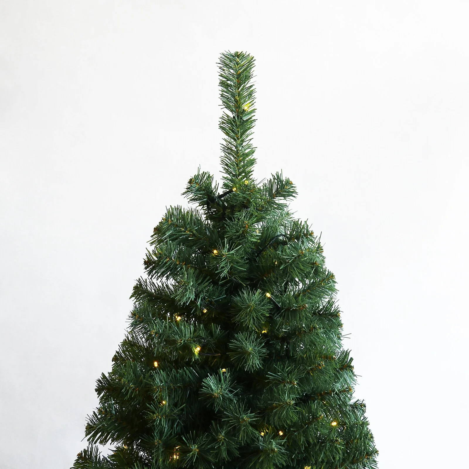 6ft/7.5ft Pre-Lit Hinged Christmas Tree, Full-Bodied with 1000/1420 Tips, PVC Fir and Foldable Metal Stand