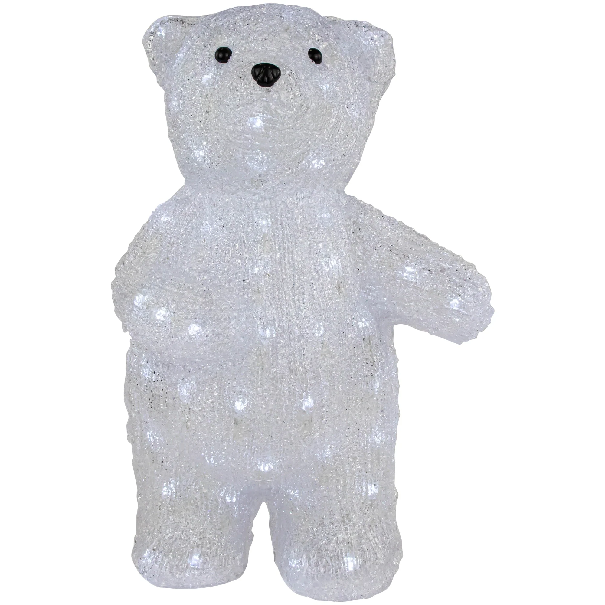 LED Lighted Commercial Grade Acrylic Polar Bear Outdoor Christmas Decoration - 16.5