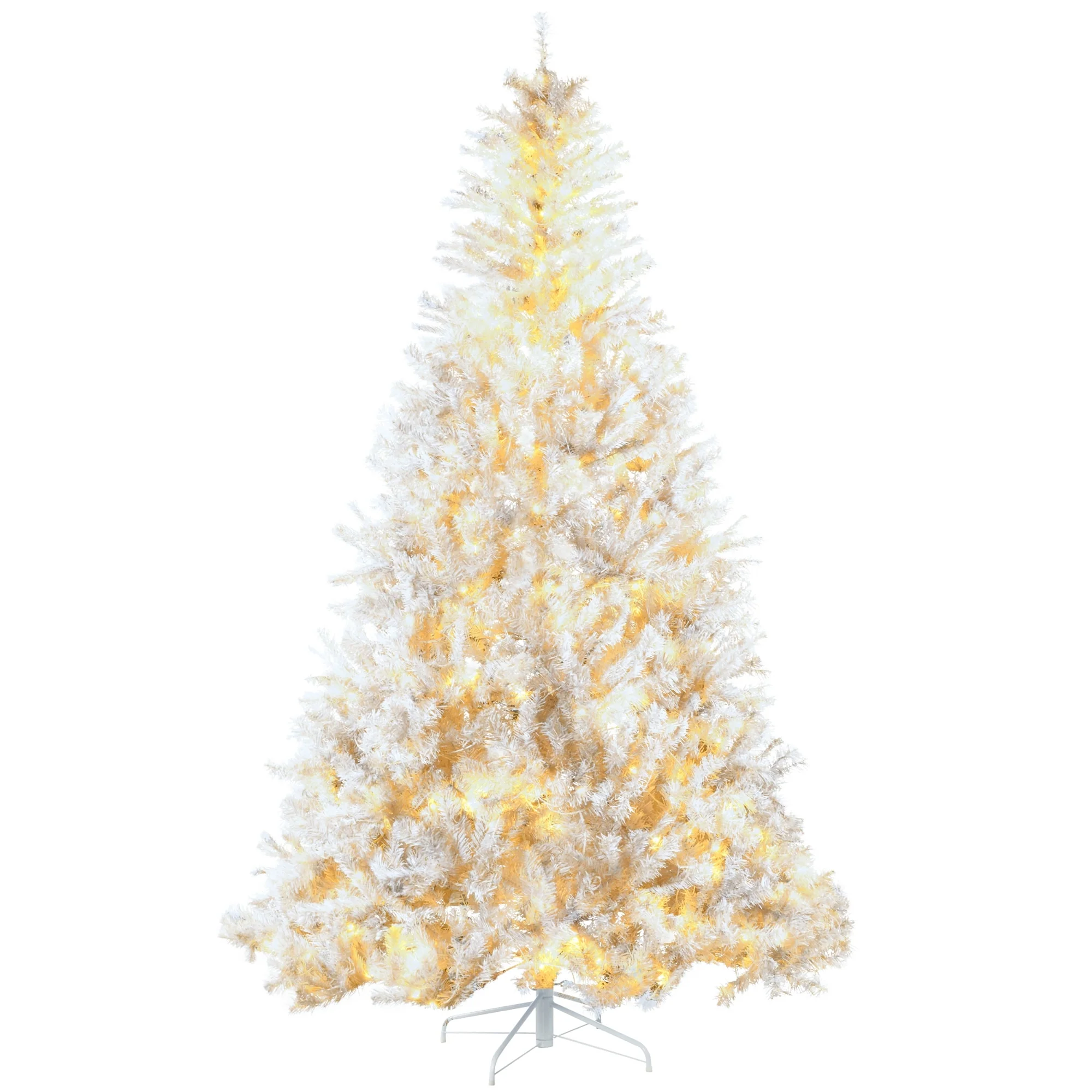 Holiday-Ready 6FT/7.5FT Tall Prelit Artificial Christmas Tree with Warm LED Lights and Auto-Opening Branches
