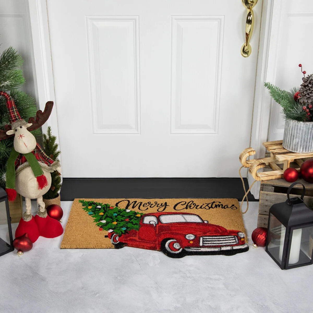 Red and Green Vintage Truck