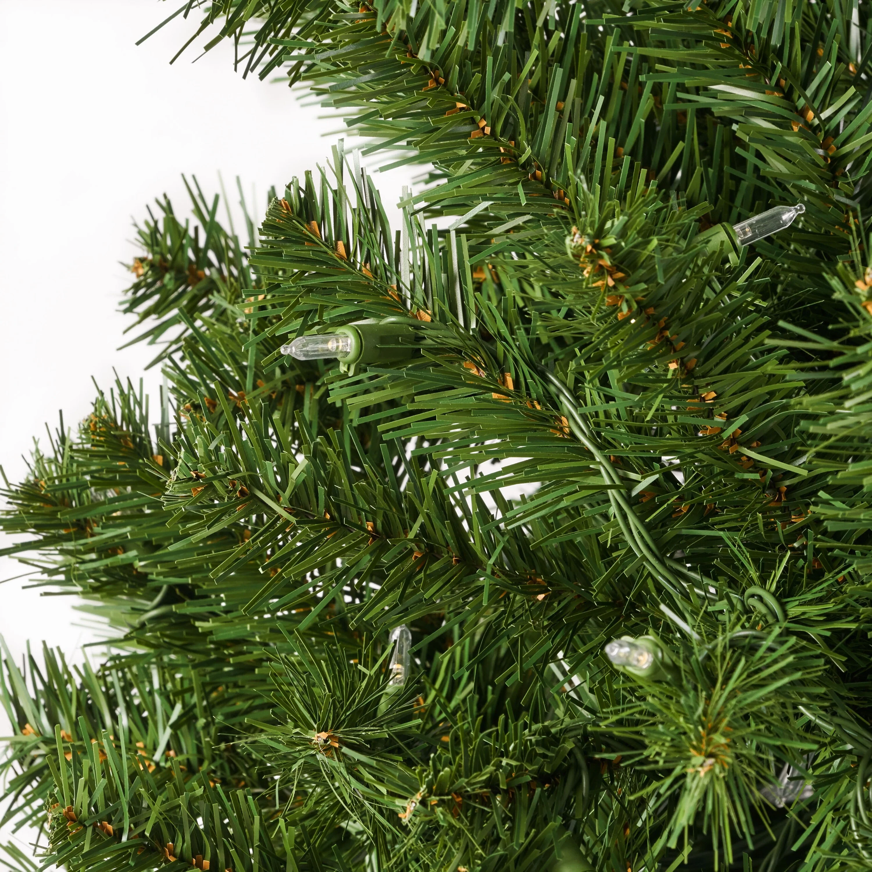 Eco-Friendly 4.5FT Pre-Lit Artificial Christmas Tree with 200 Clear LED Lights, Perfect for Small Spaces