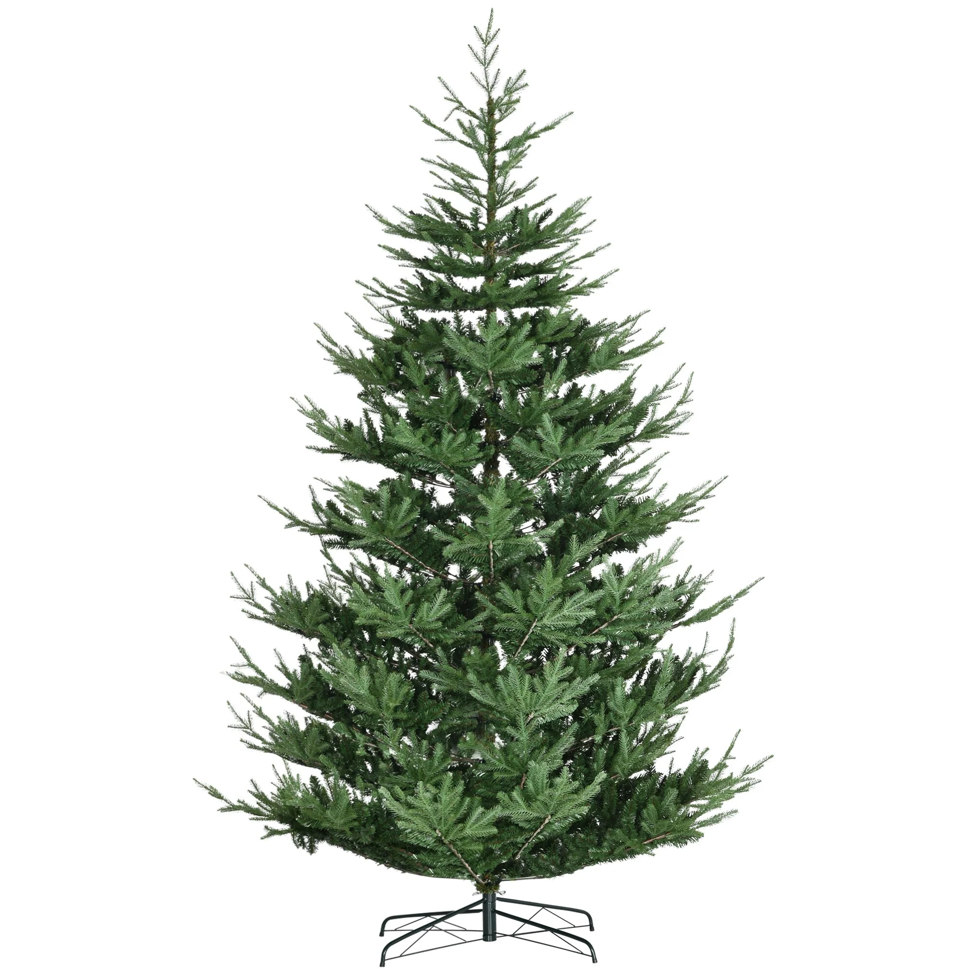 6/7.5/9ft Realistic Pine Artificial Christmas Tree with Hinged Branches, Steel Base, Easy Assembly for Holiday Décor