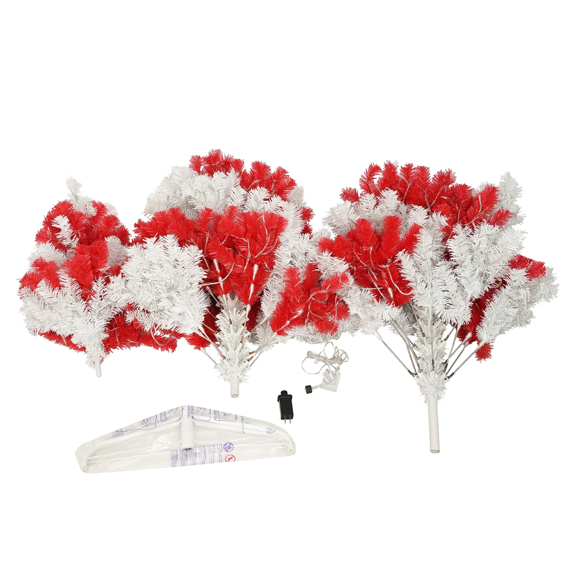 6FT Candy Cane Artificial Christmas Tree with 300 LED Lights and 900 Branch Tips