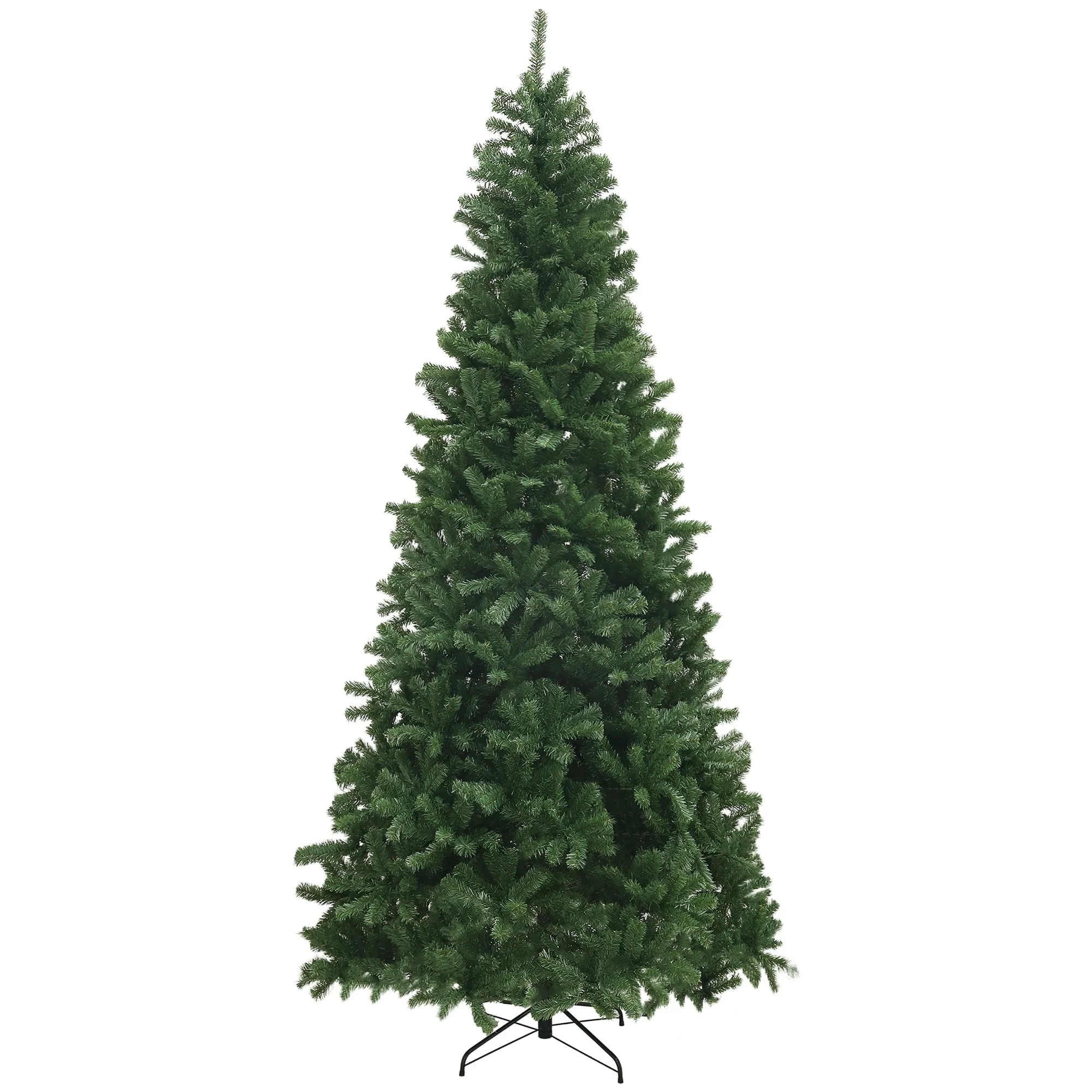 Unlit 6ft/7.5ft/9ft Artificial Christmas Tree, Auto Open Xmas Tree with 1000-2132 Branch Tips & Sturdy Steel Stand