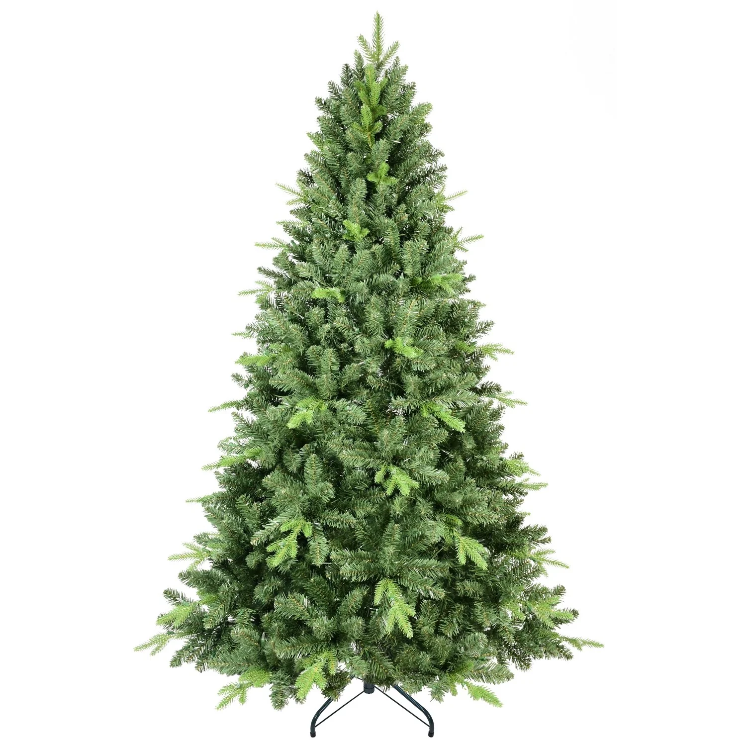 8FT/9FT Premium Spruce Artificial Xmas Tree with 2535/3509 PE & PVC Branch Tips, Hinged Branches & Foldable Base