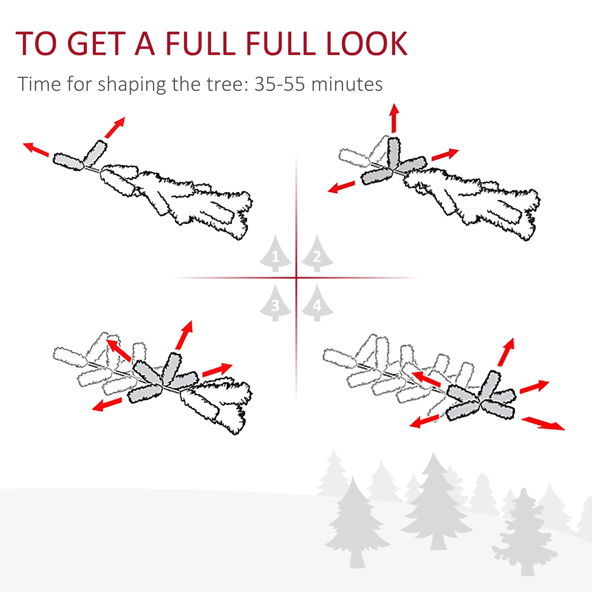 Realistic Snow-Flocked Artificial Christmas Tree,Pre-Lit with LED Lights,Pine Cones & Red Berries,Available in 6ft, 7.5ft & 9ft