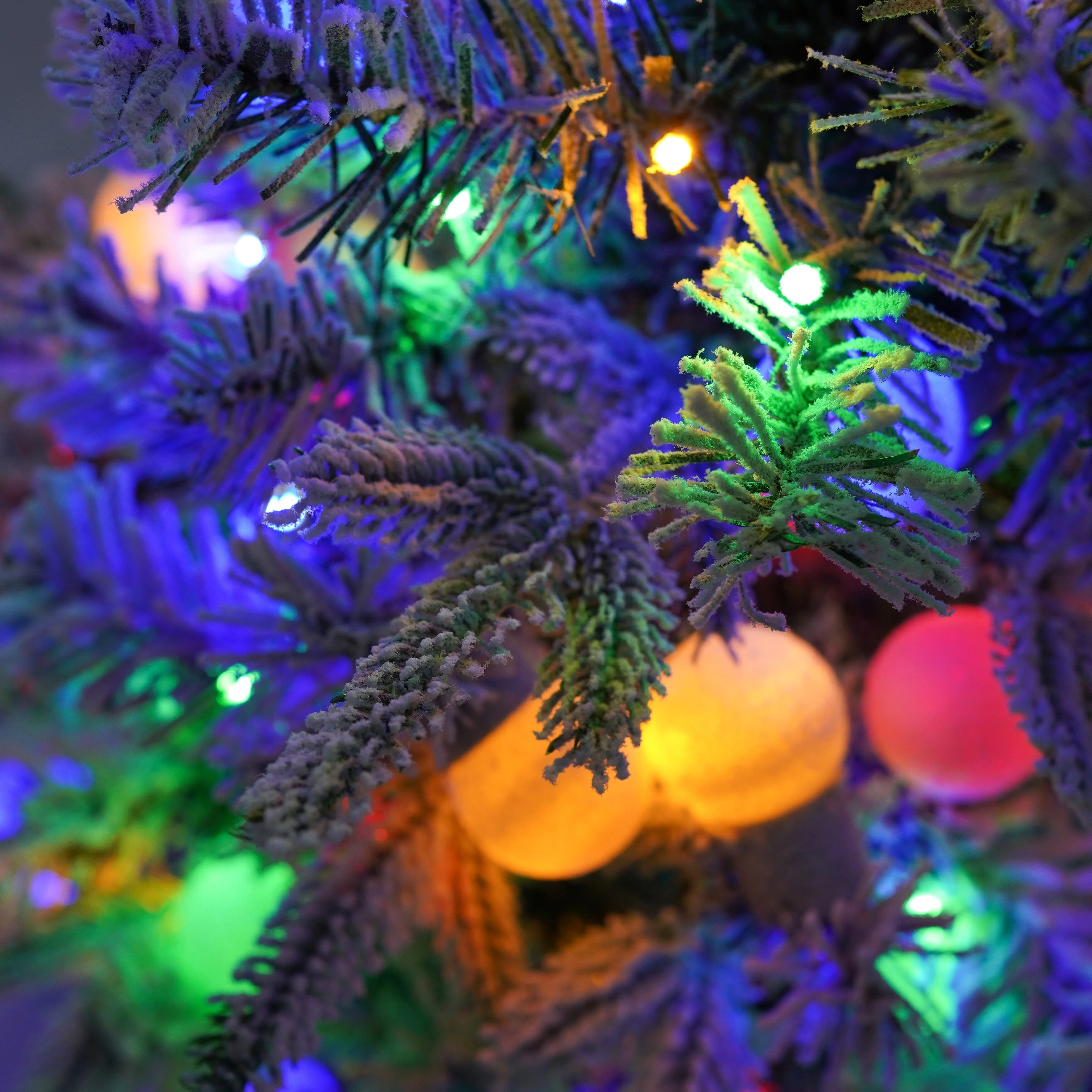 Set of 2 Lighted 3ft Candy Christmas Trees with Warm White LED Lights