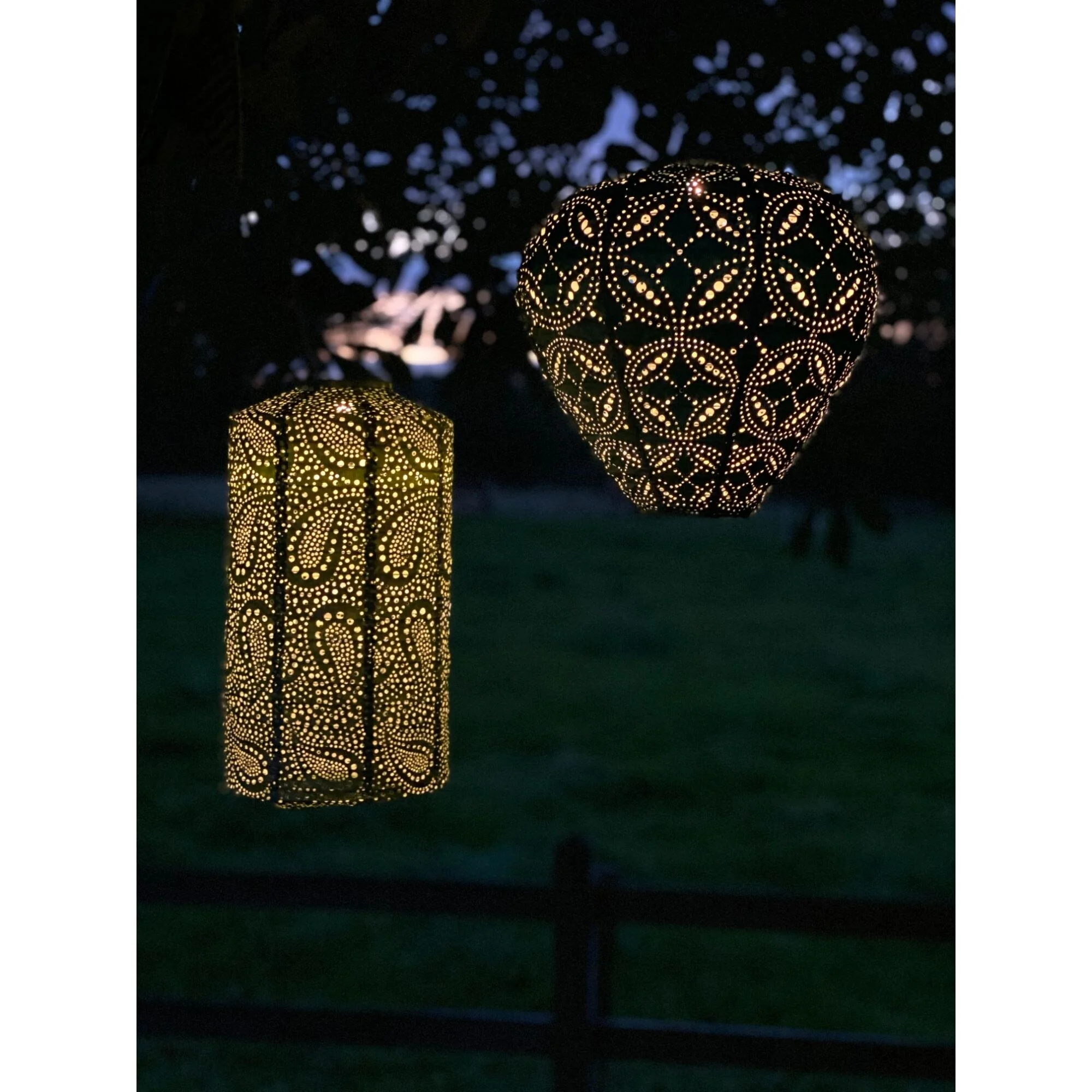 Pre-Lit Battery-Operated Cylinder Fan Lantern - 19