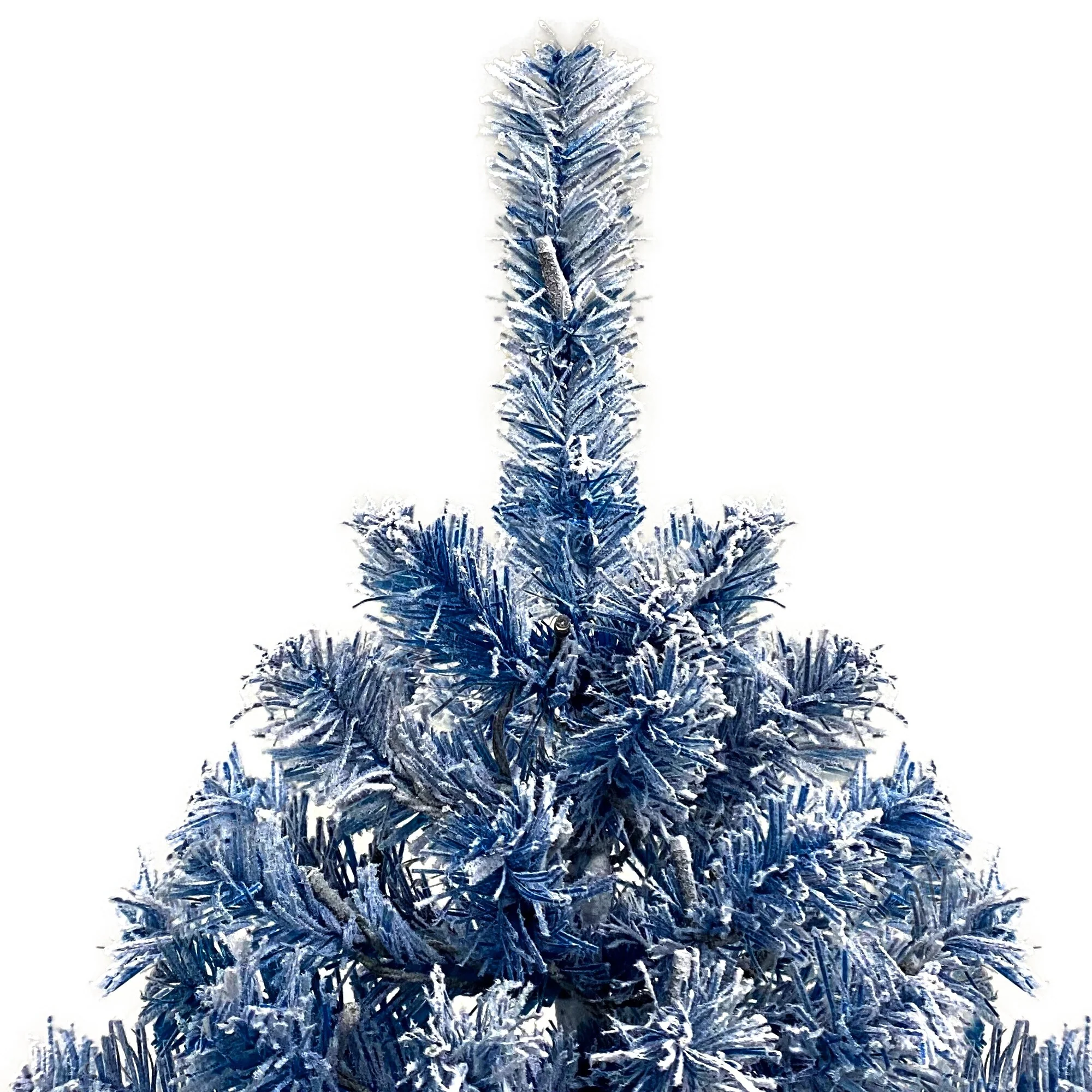 6FT Pre-Lit Hinged Artificial Fir Christmas Tree with Snow Flocked Branches, 750 Tips, and 300 Warm LED Lights