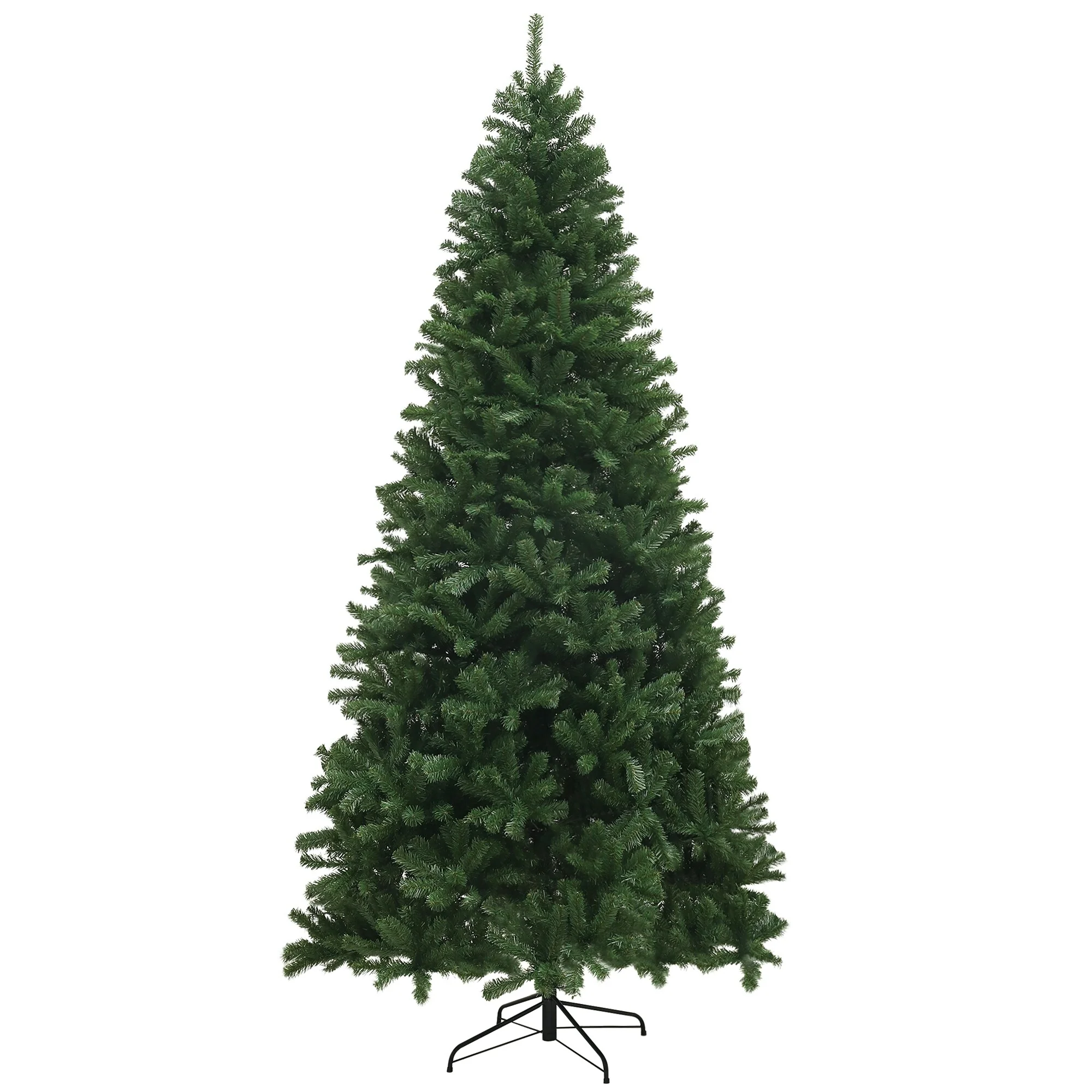 Unlit 6ft/7.5ft/9ft Artificial Christmas Tree, Auto Open Xmas Tree with 1000-2132 Branch Tips & Sturdy Steel Stand