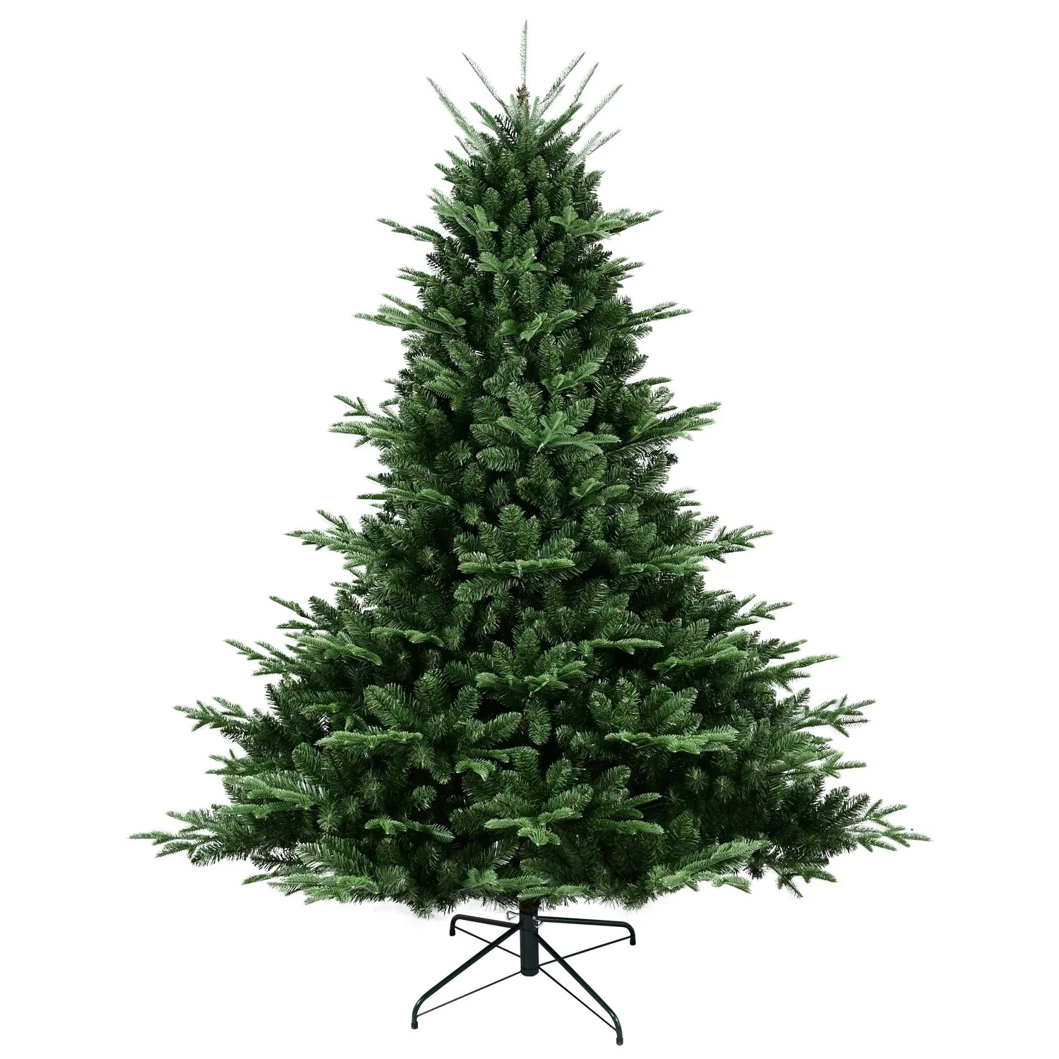 8-9FT Hinged Artificial Christmas Tree with Flame-Retardant PE/PVC, Foldable Stand