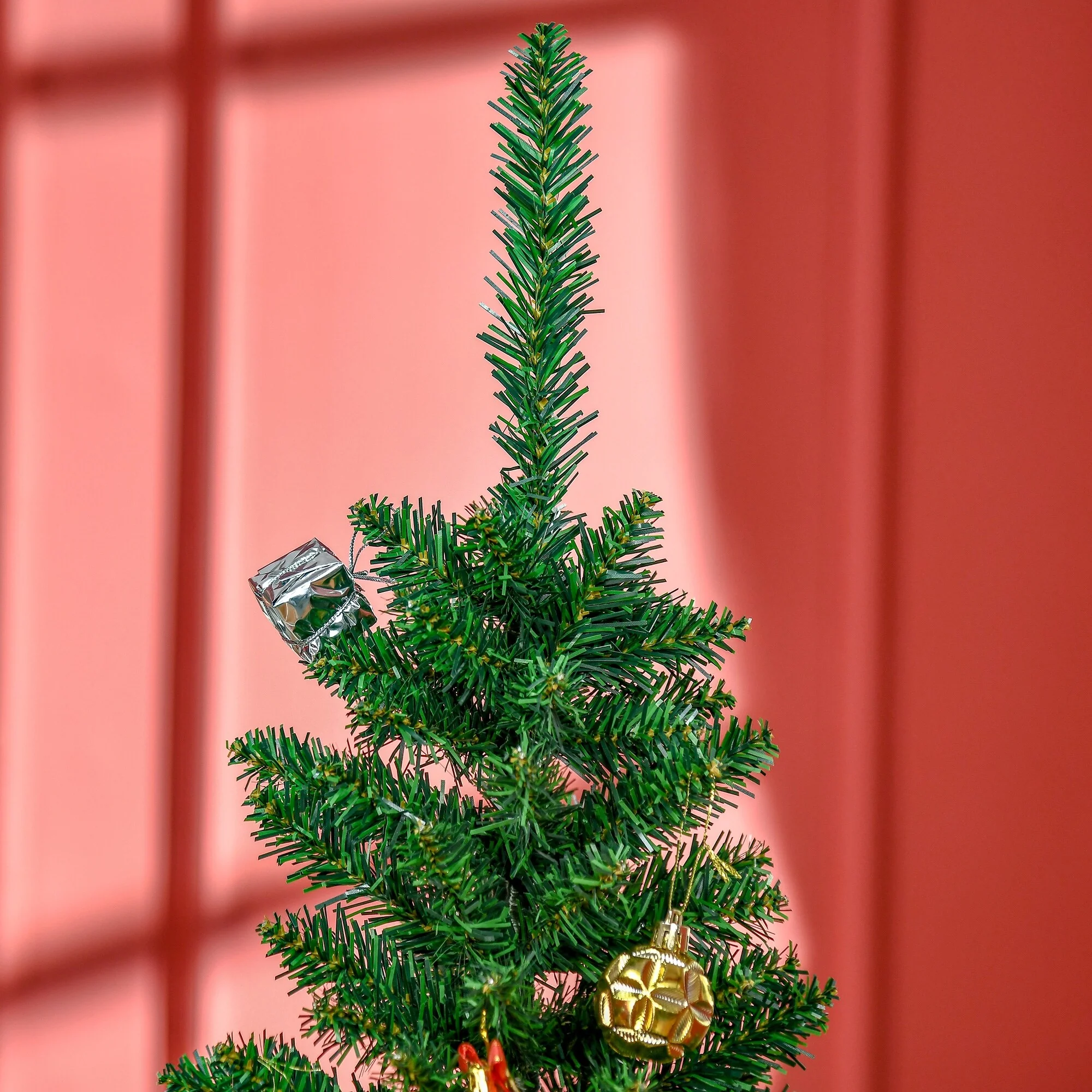 Artificial Pencil Christmas Tree 5ft, Compact Design for Small Spaces and Easy Setup