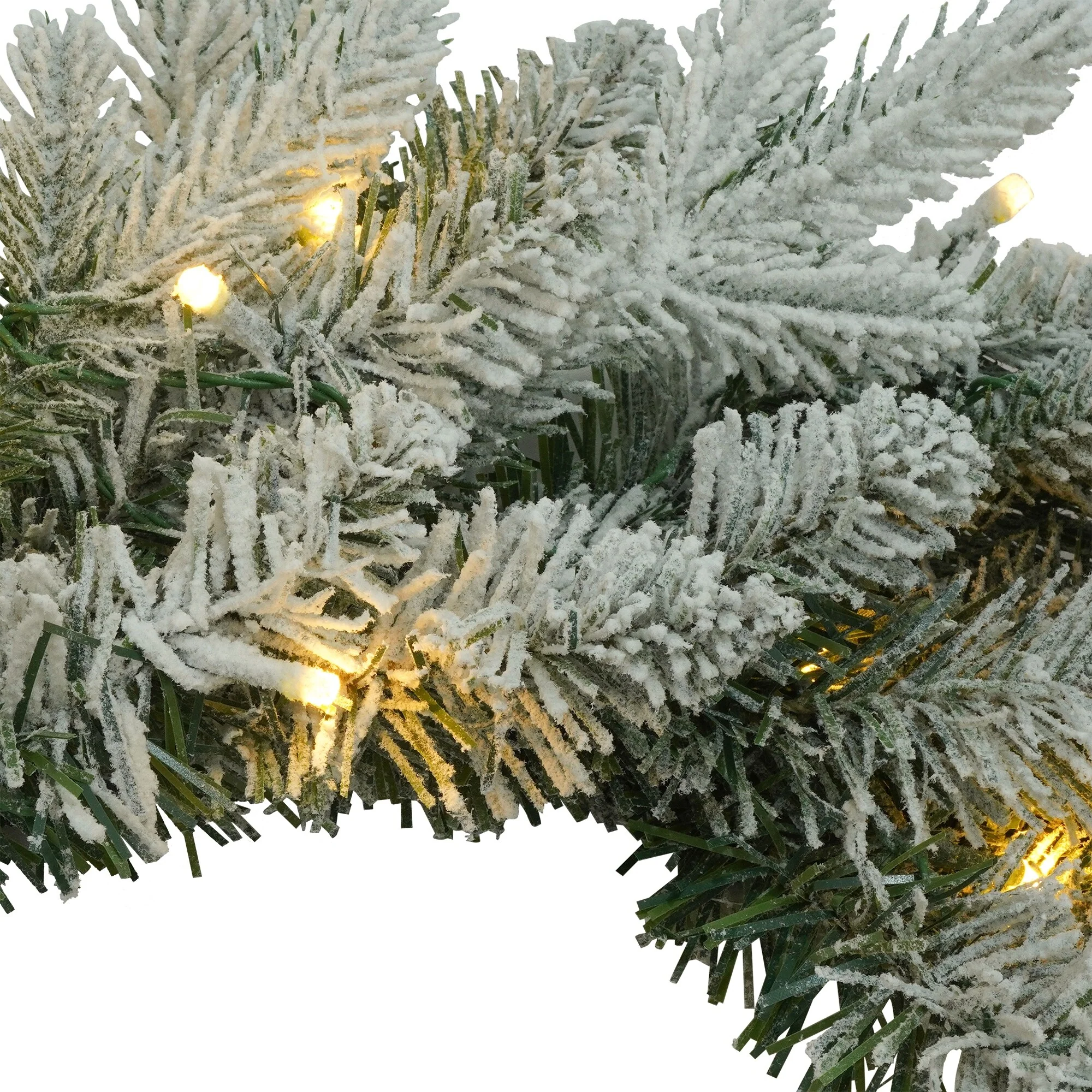 Lighted 7ft Christmas Tree and Wreath Set, Fir Design with 1300 Tips and 430 Total Lights for a Festive Atmosphere