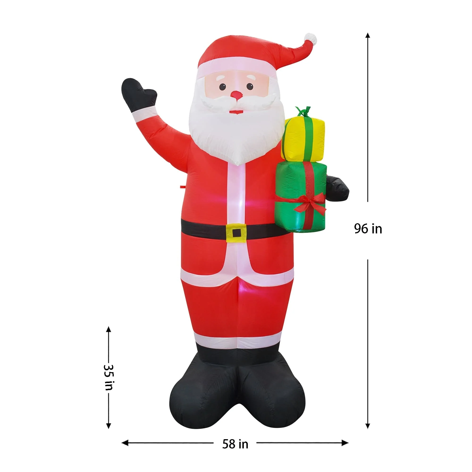 8FT White Santa Inflatable