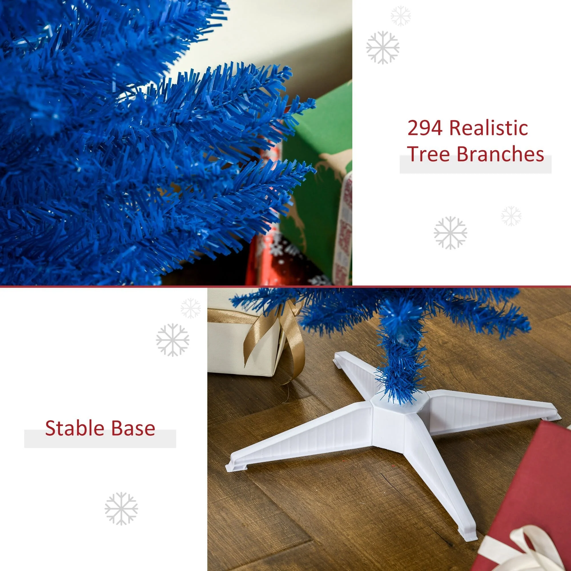 Artificial Pencil Christmas Tree, 5FT/7FT, Space-Saving Design for Apartments