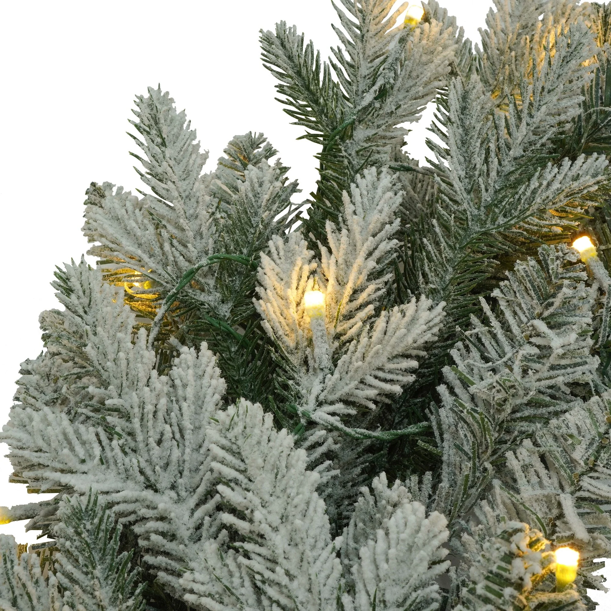 Artificial 7ft Christmas Tree and 23.6in Wreath Set with 430 LEDs