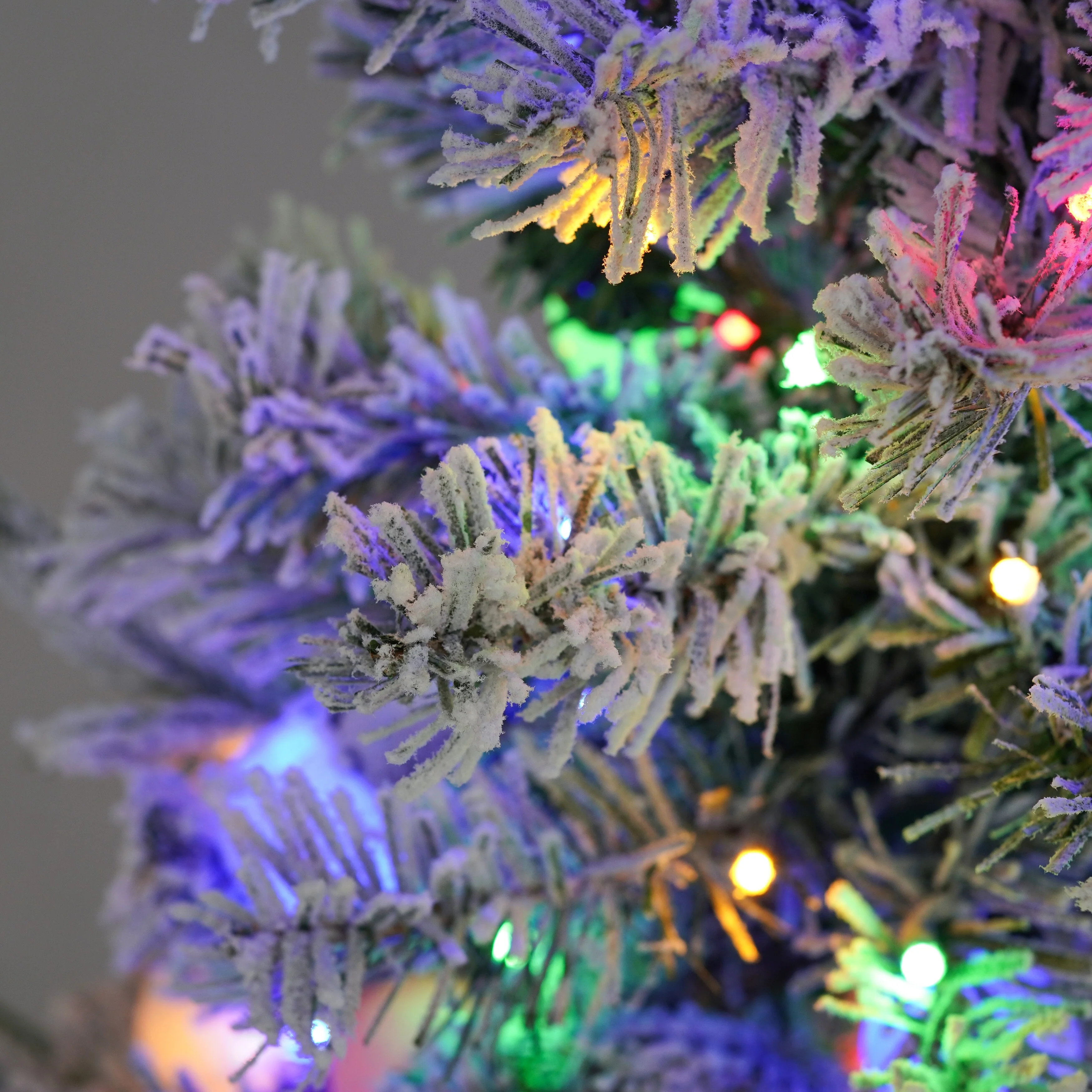 Set of 2 Lighted 3ft Candy Christmas Trees with Warm White LED Lights