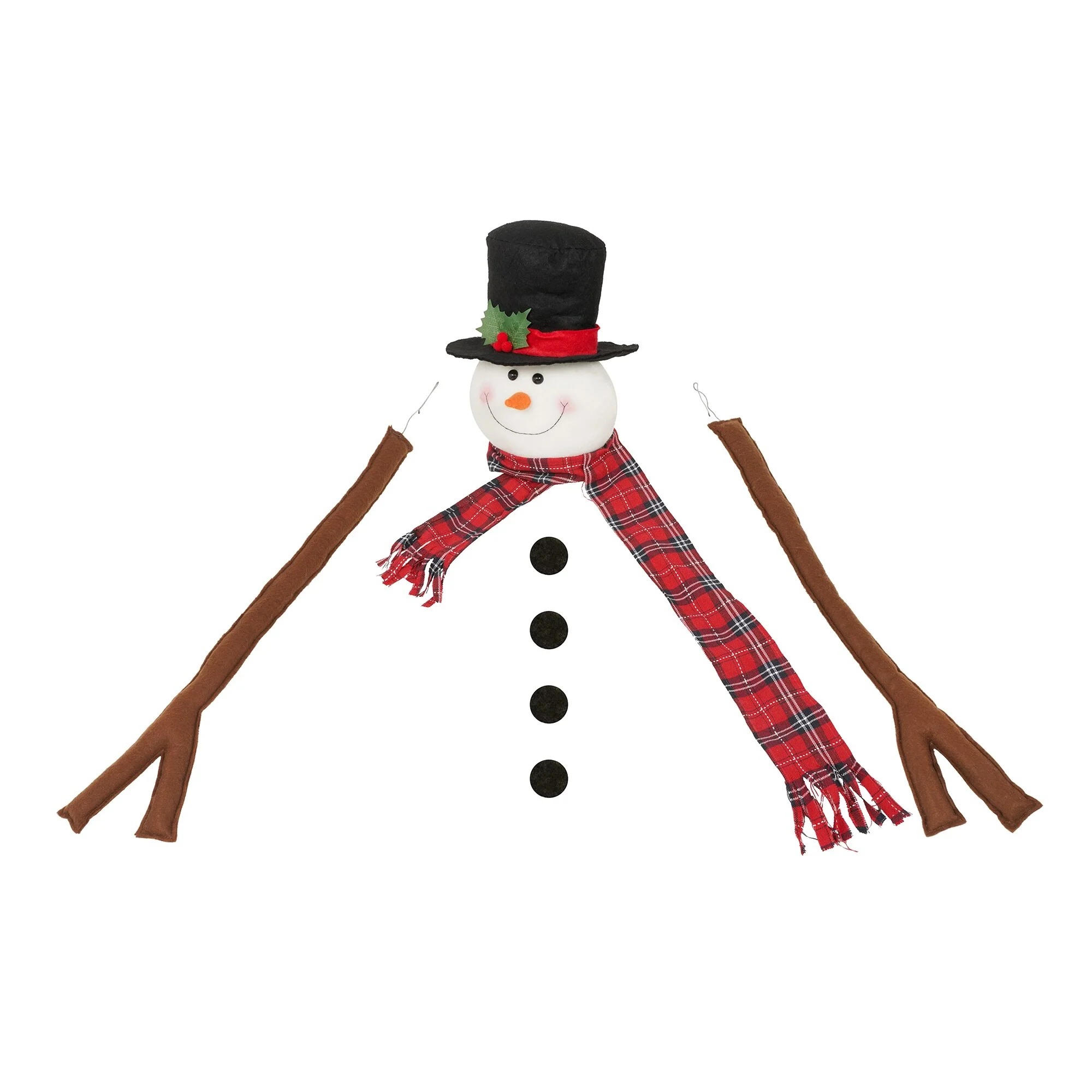 Pre-lit Snowman Christmas Tree, 4ft Artificial Holiday Tree with 100 Warm White LED Lights and 380 Branch Tips for Home