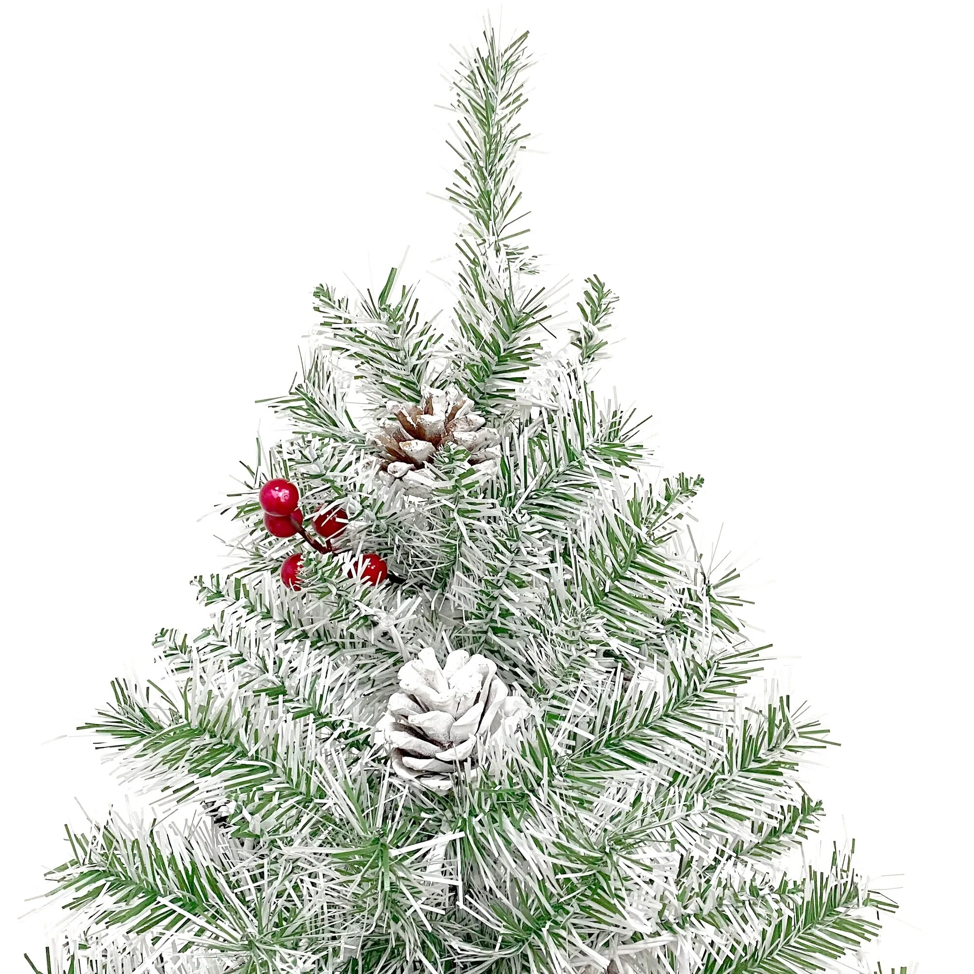 Pre-Lit 4-Piece Holiday Christmas Set - Entrance Trees, Garland, and Wreath with 340 Warm LEDs