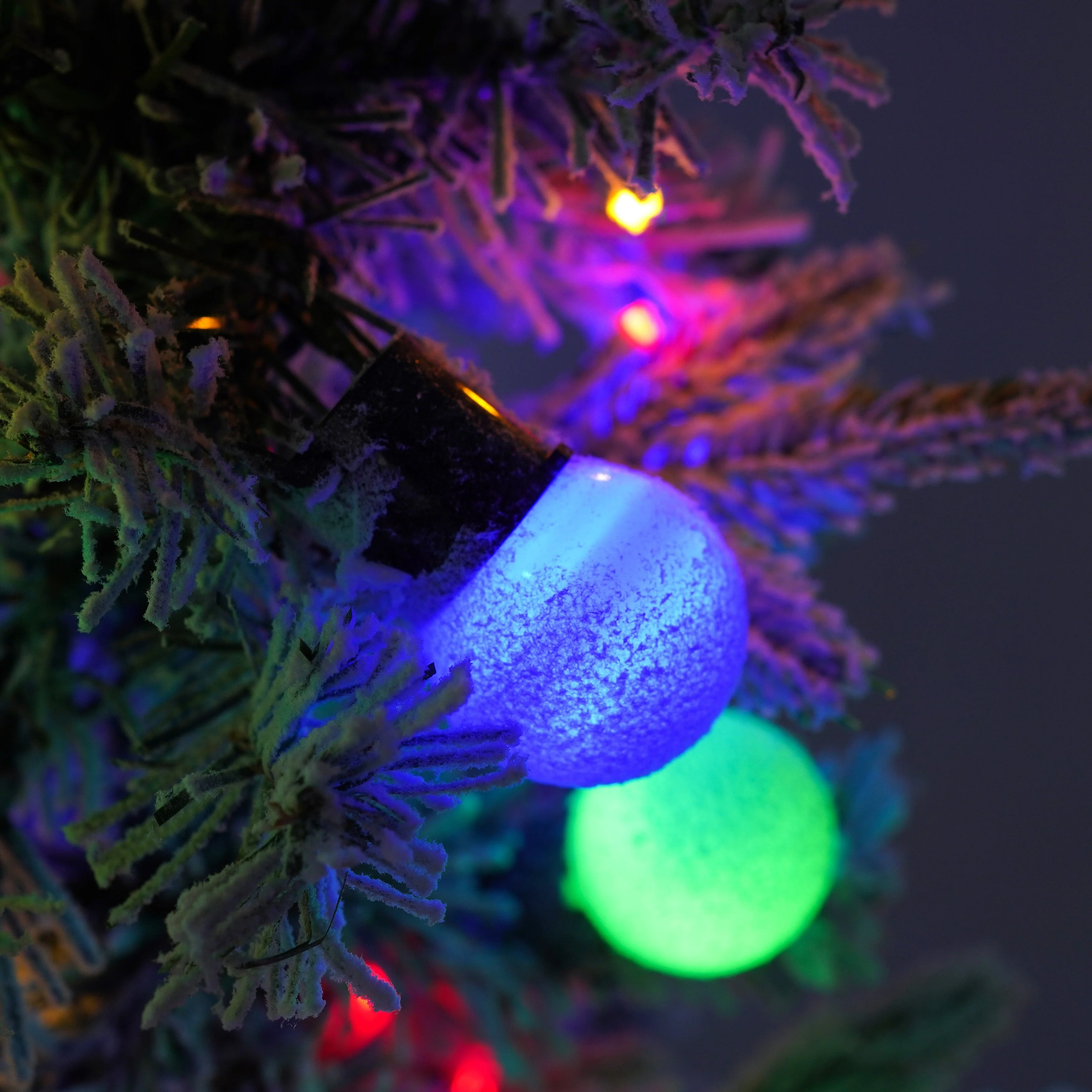 Set of 2 Lighted 3ft Candy Christmas Trees with Warm White LED Lights