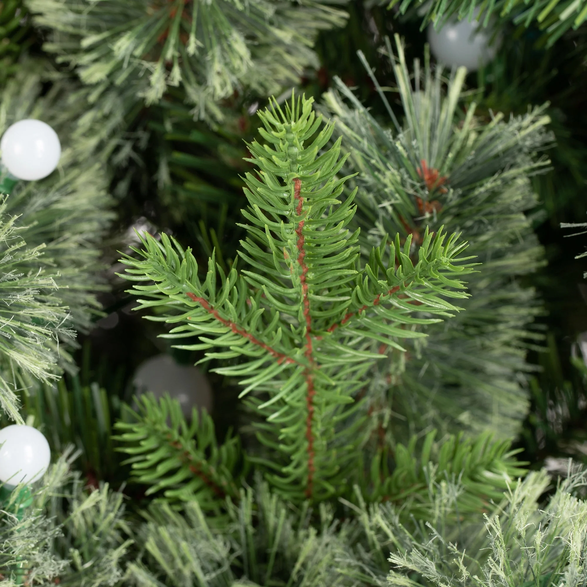 Glitzhome 7.5ft/9ft Pre-Lit Green Slim Pine Artificial Christmas Tree with Foot Pedal & Remote Control