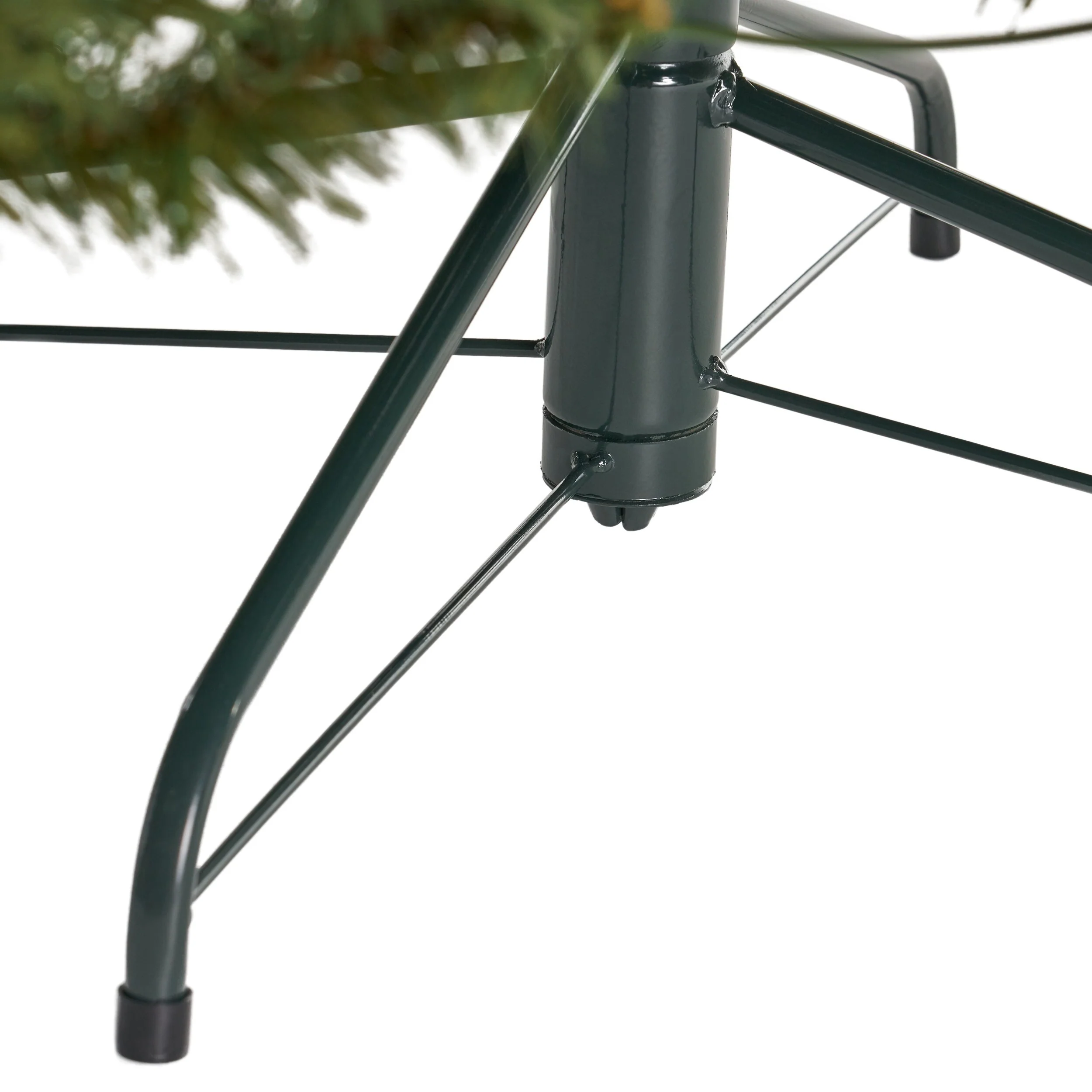 7FT Noble Hinged Christmas Tree with 500 UL-Certified Clear Lights, 1110 Tips, Easy Assembly, and Iron Stand, 48