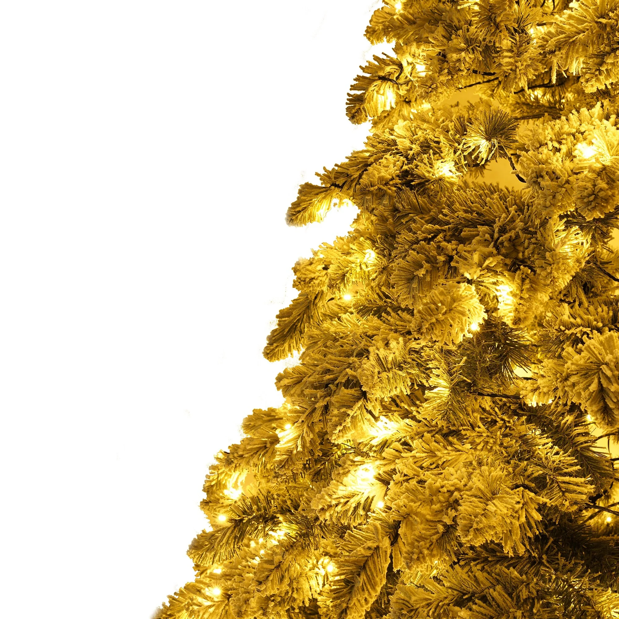 Flocked 7.5ft Christmas Tree with 400 LED Lights and 1050 Bendable Branches