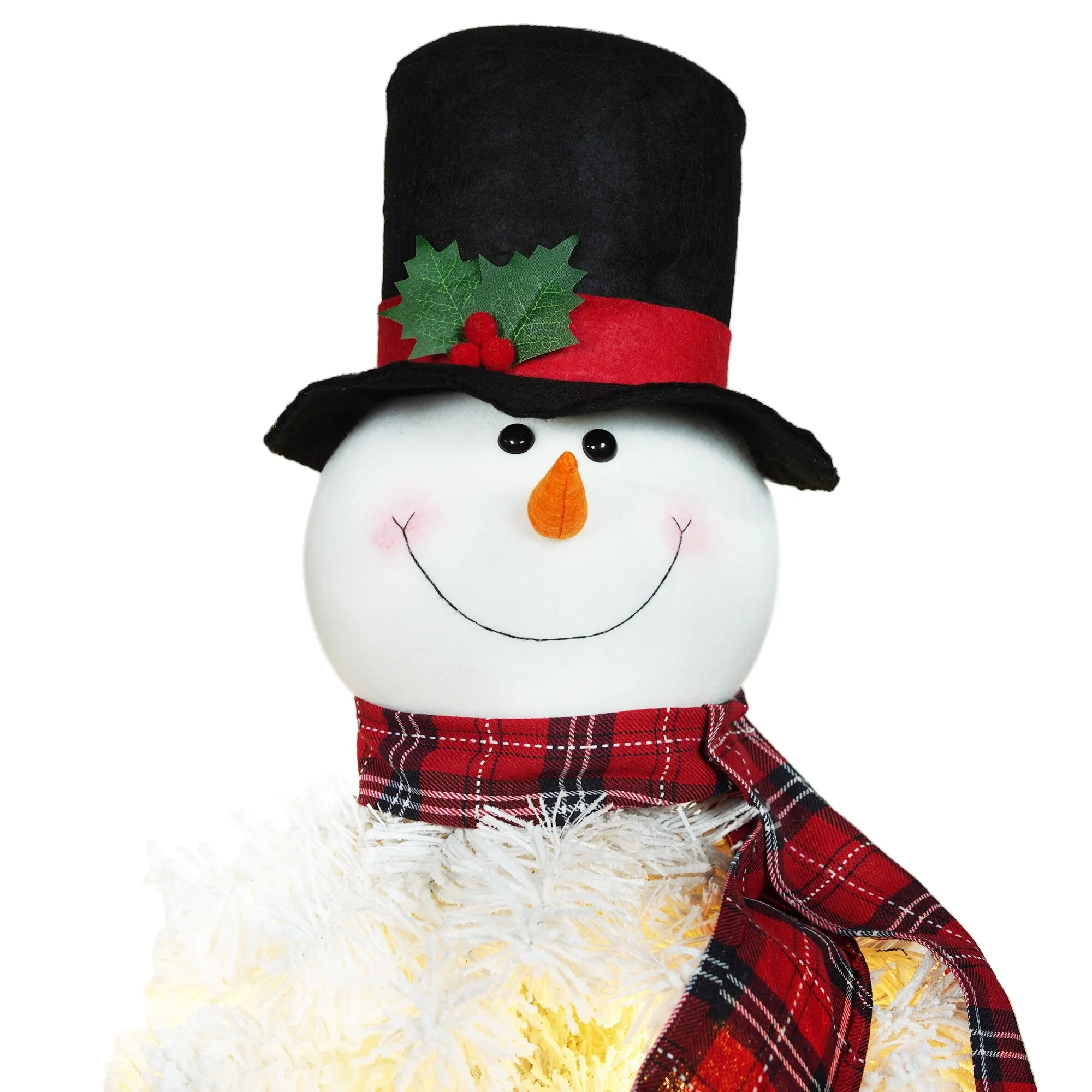 4ft Pre-lit Snowman Christmas Tree with Warm White LED Lights and 380 Tips