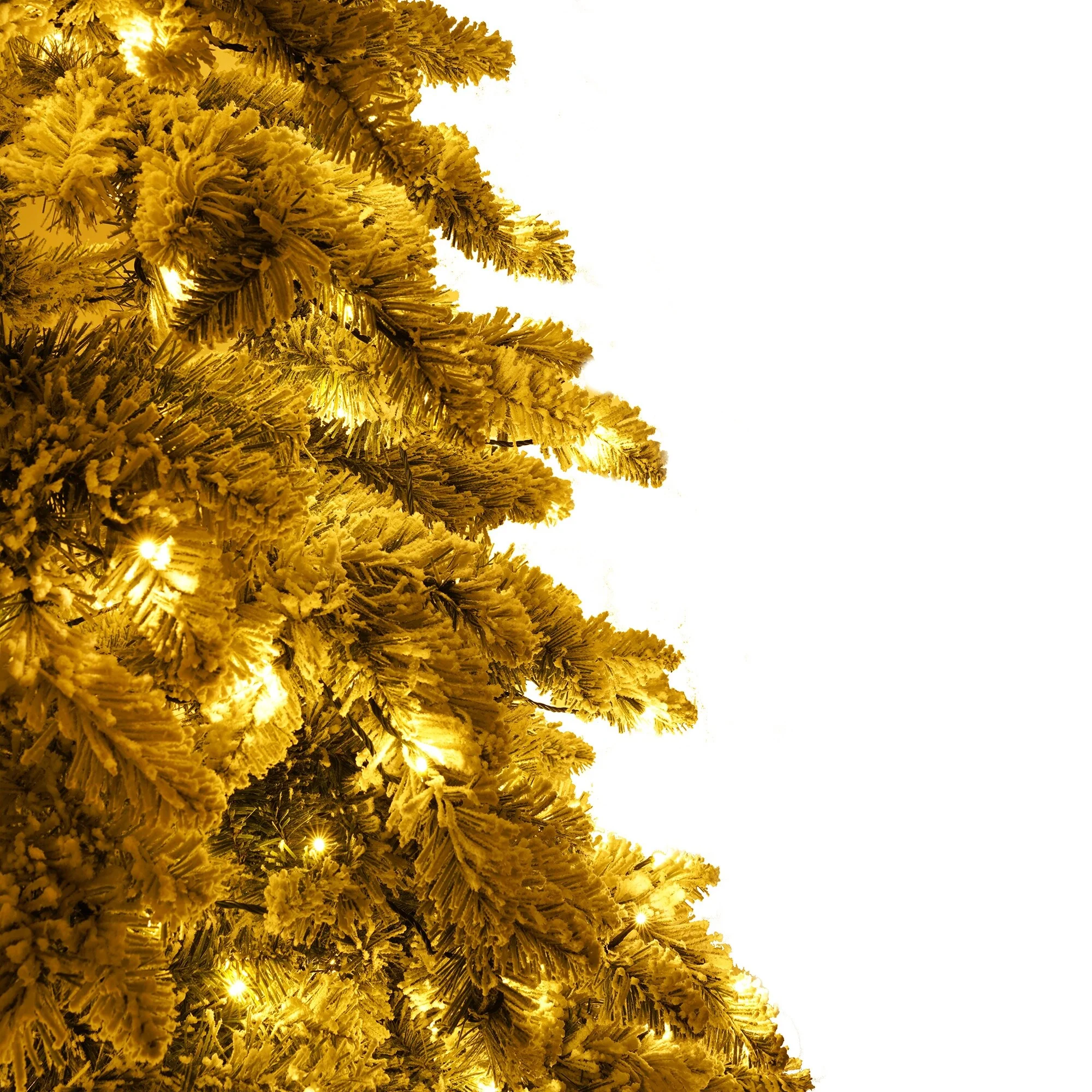 Flocked 7.5ft Christmas Tree with 400 LED Lights and 1050 Bendable Branches