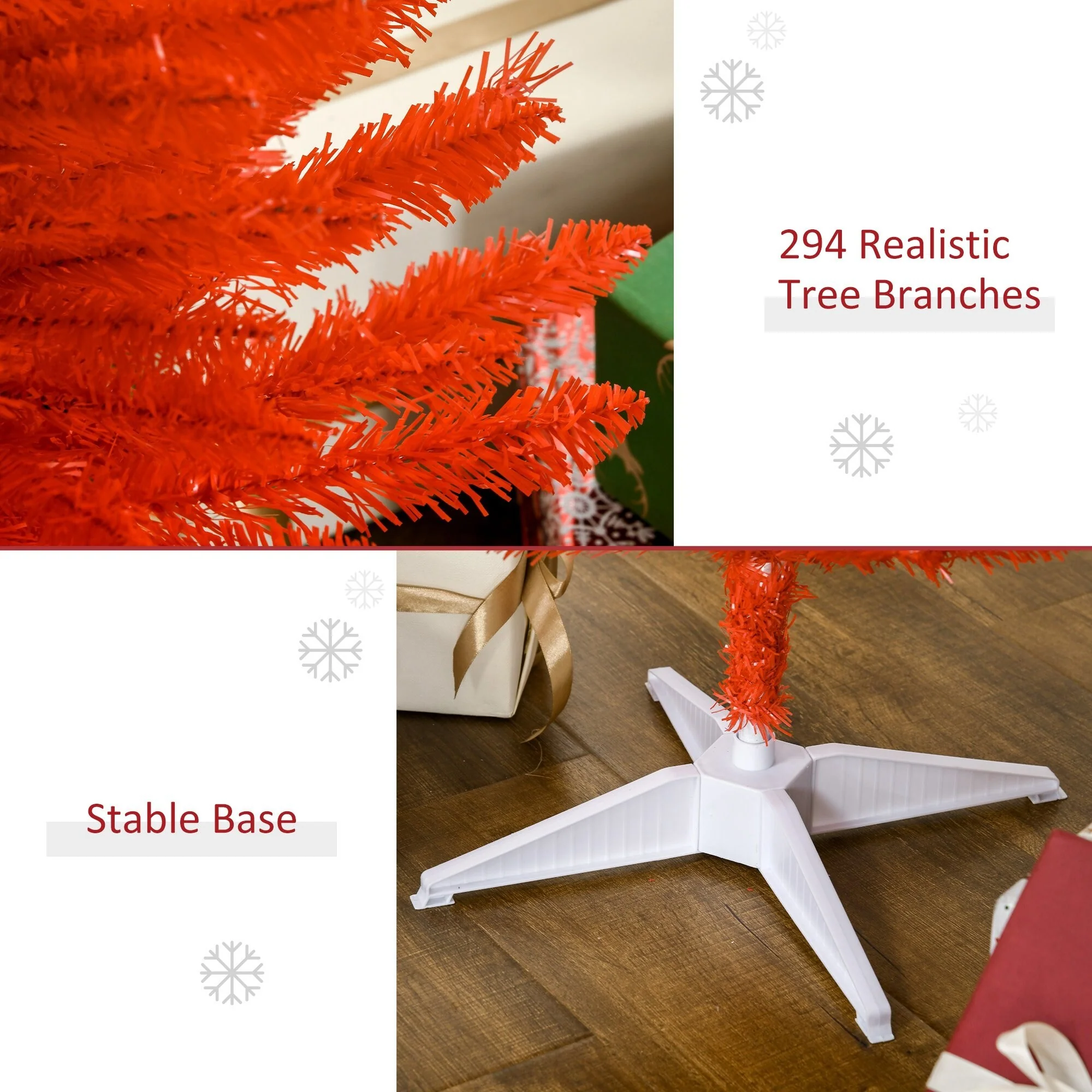 Artificial Pencil Christmas Tree 5ft, Compact Design for Small Spaces and Easy Setup