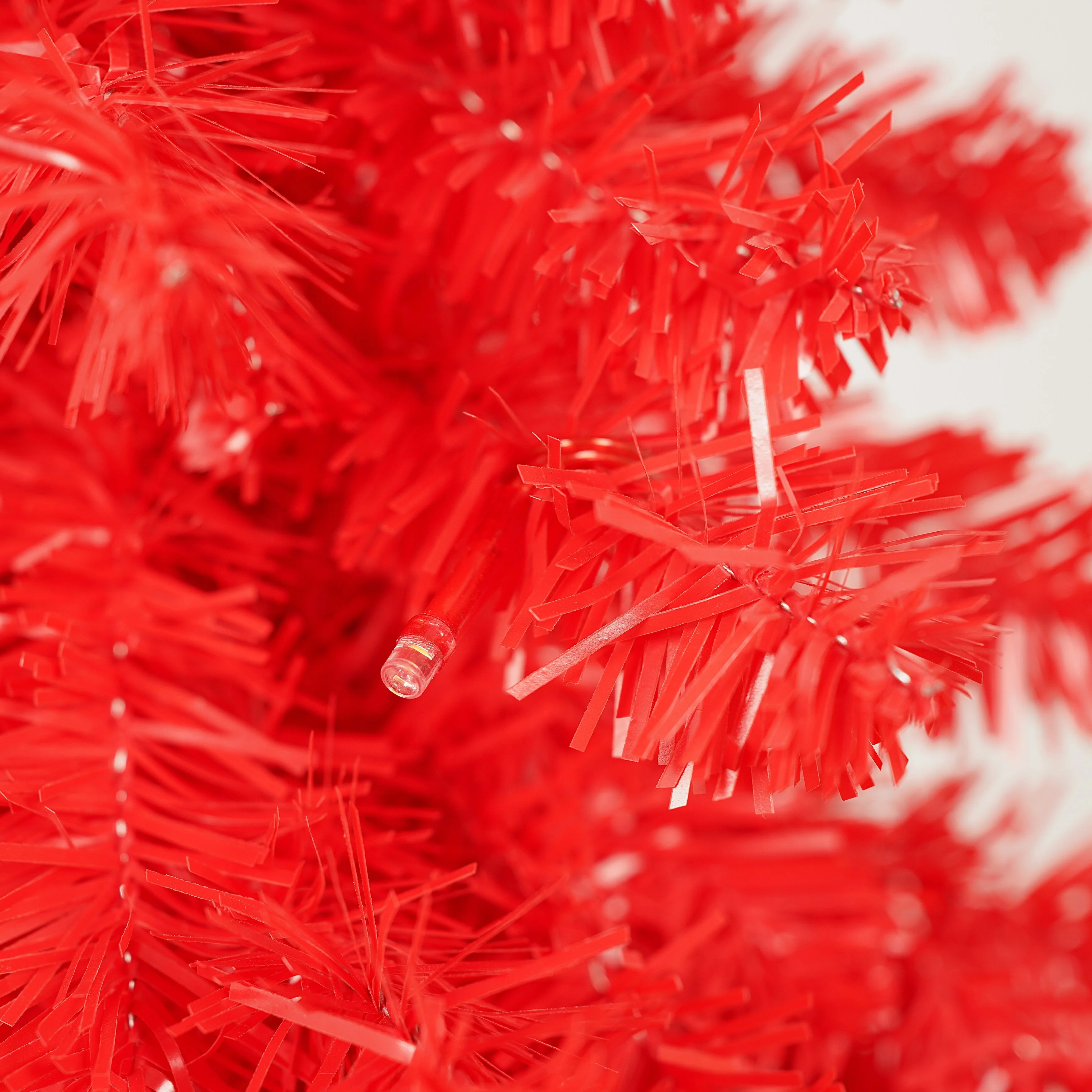 5FT Bent Top Santa Hat Christmas Tree, Artificial Fir with 100 Warm LEDs, Hinged Design for Easy Setup, 400 Branch Tips